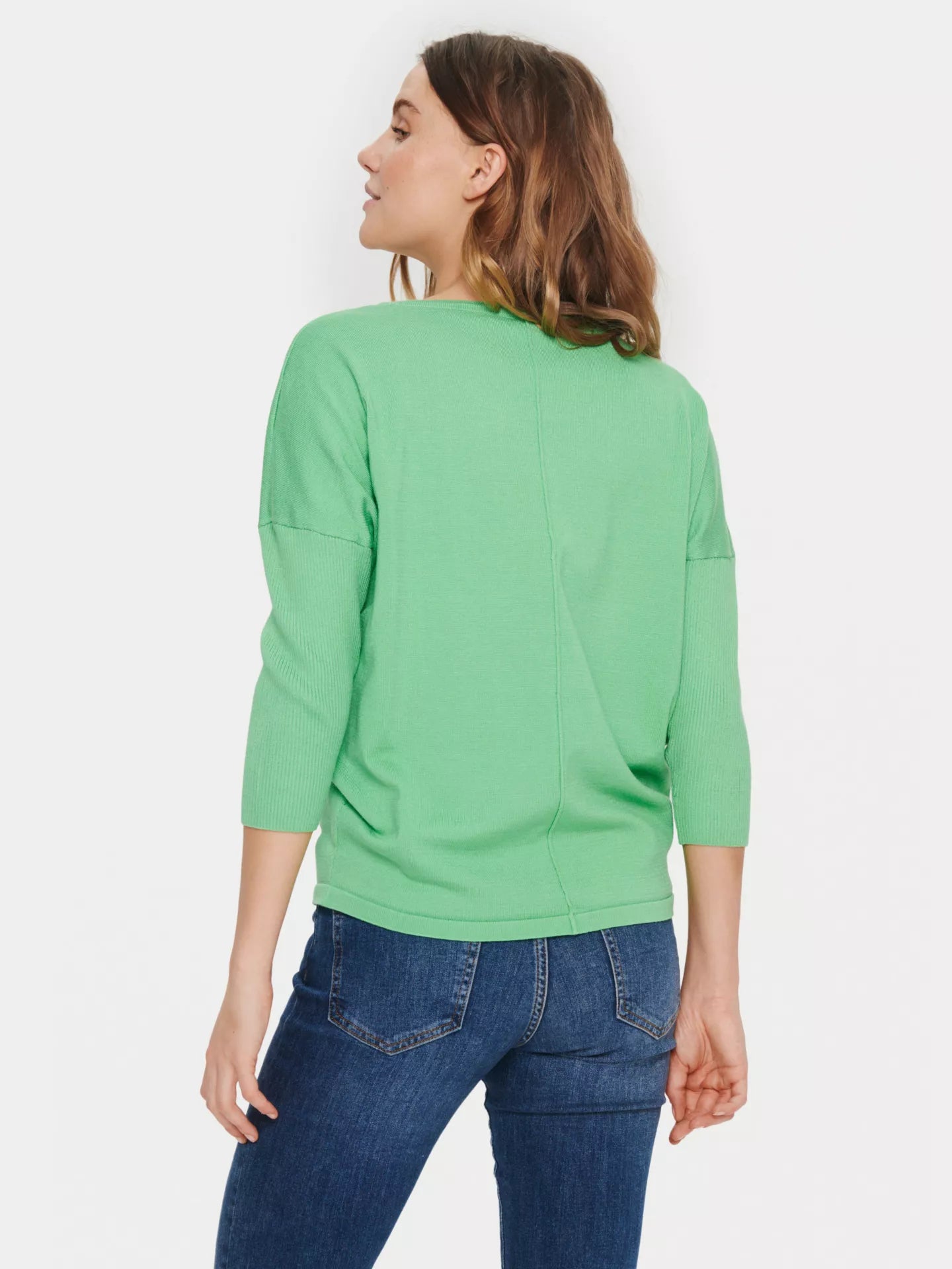 Saint Tropez Mila Round Neck Pullover - Absinthe Green