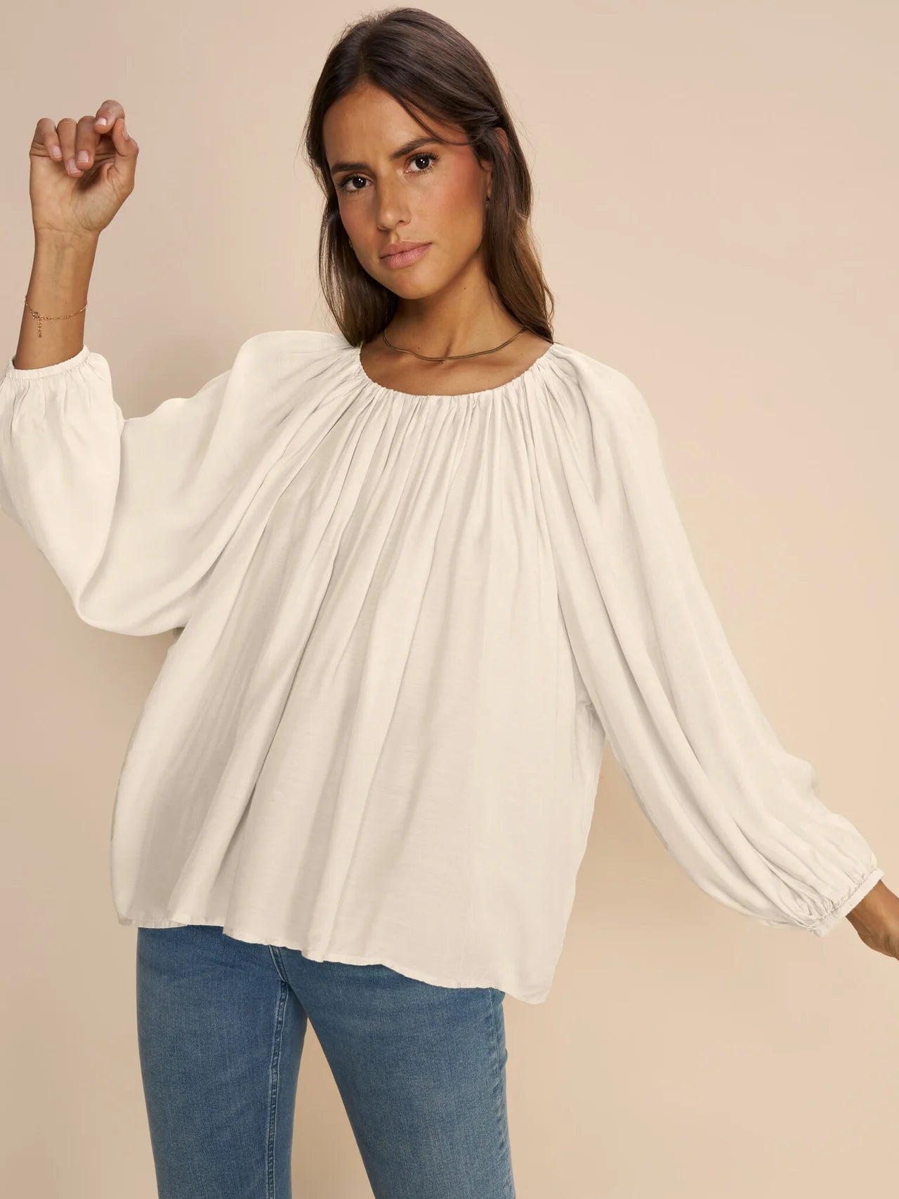 Mos Mosh Sansa Boheme Soft Blouse - Ecru