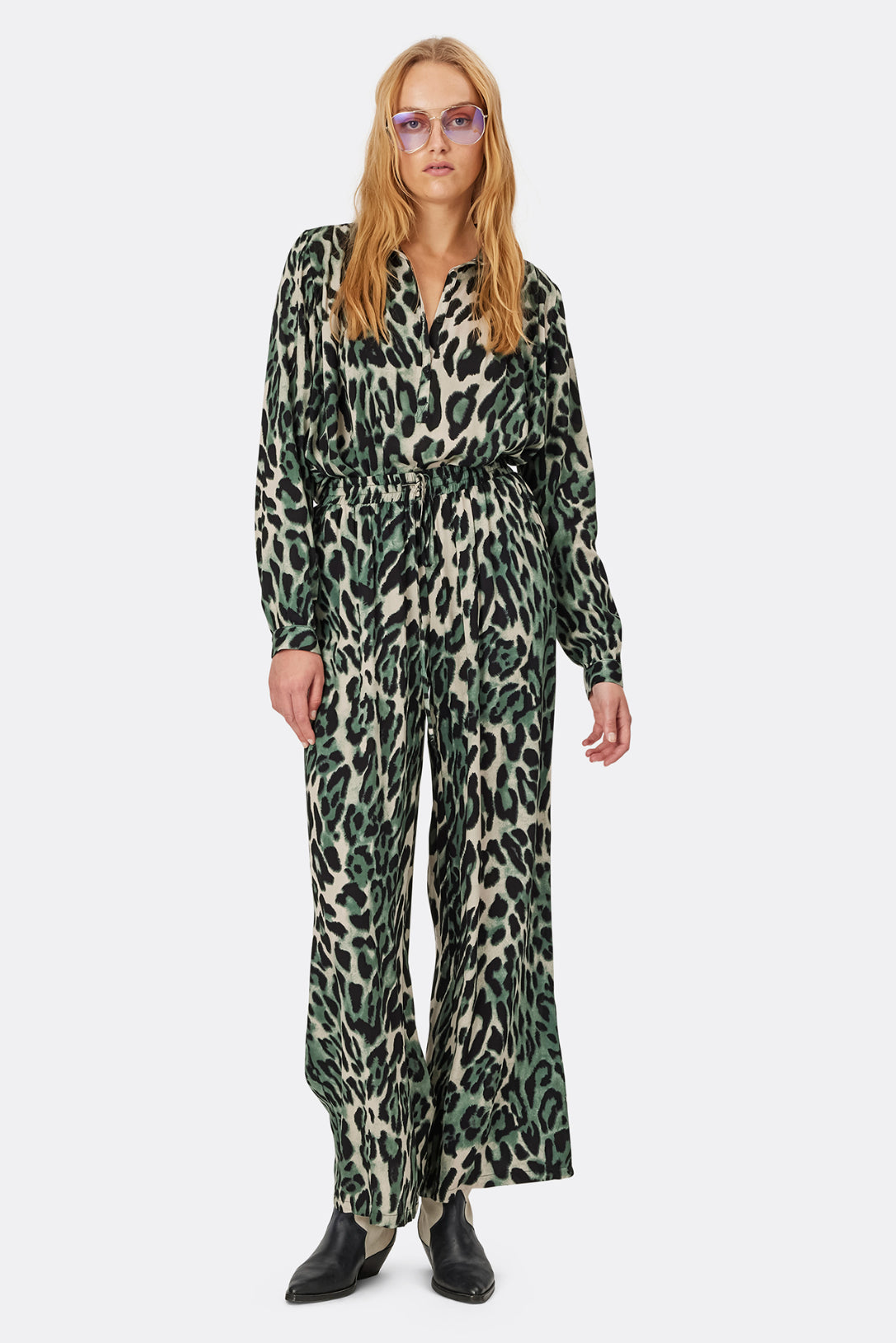 Lollys Laundry Rita Pants - 72 Leopard Print Dark