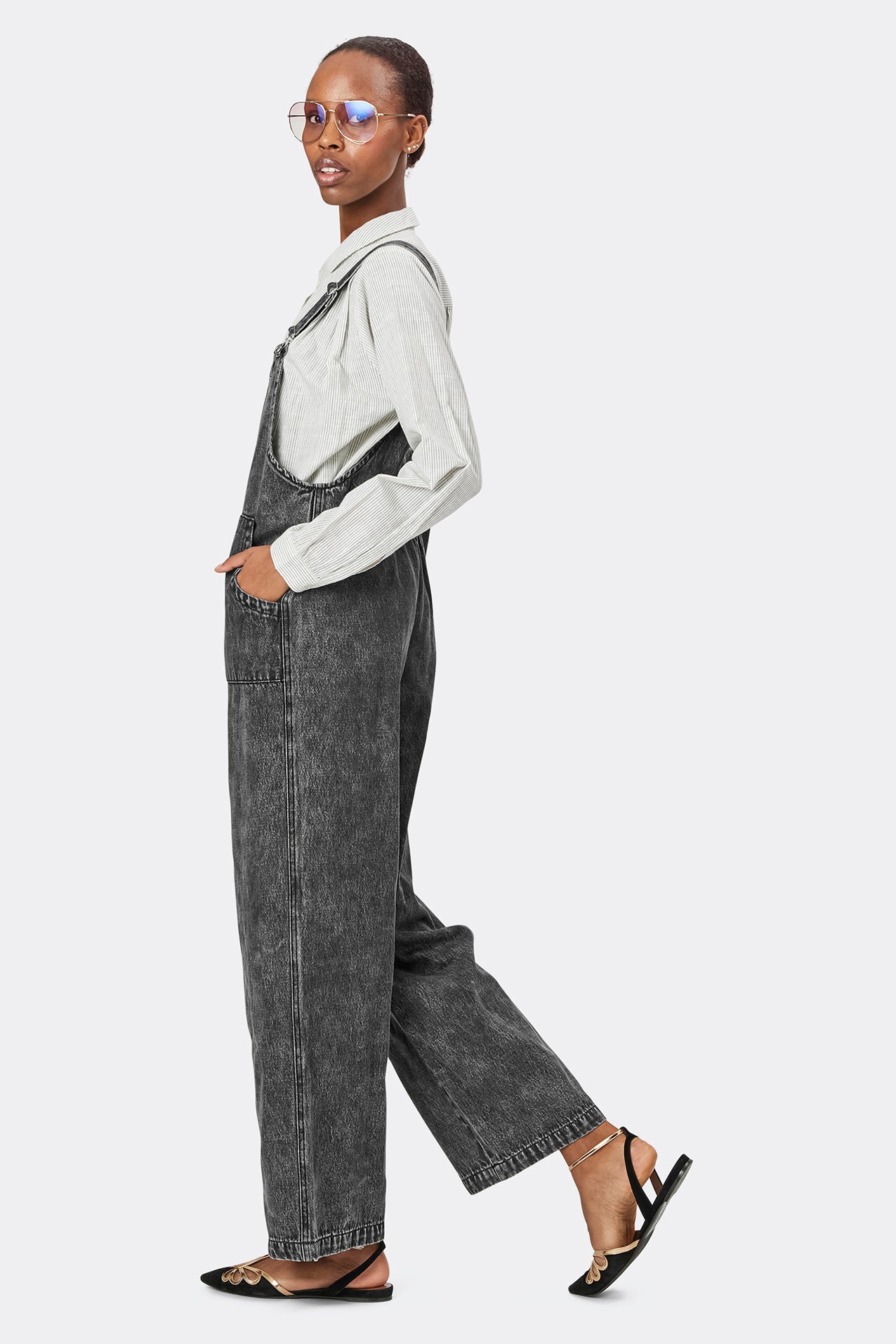 Lollys Laundry Malle Overall - 15 Dark Grey Melange