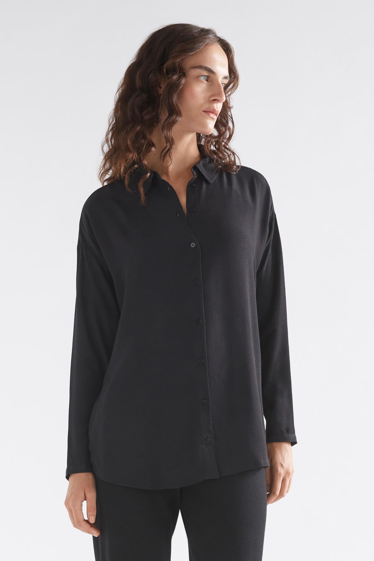 Elk Blic Sheer Shirt - Black Metallic