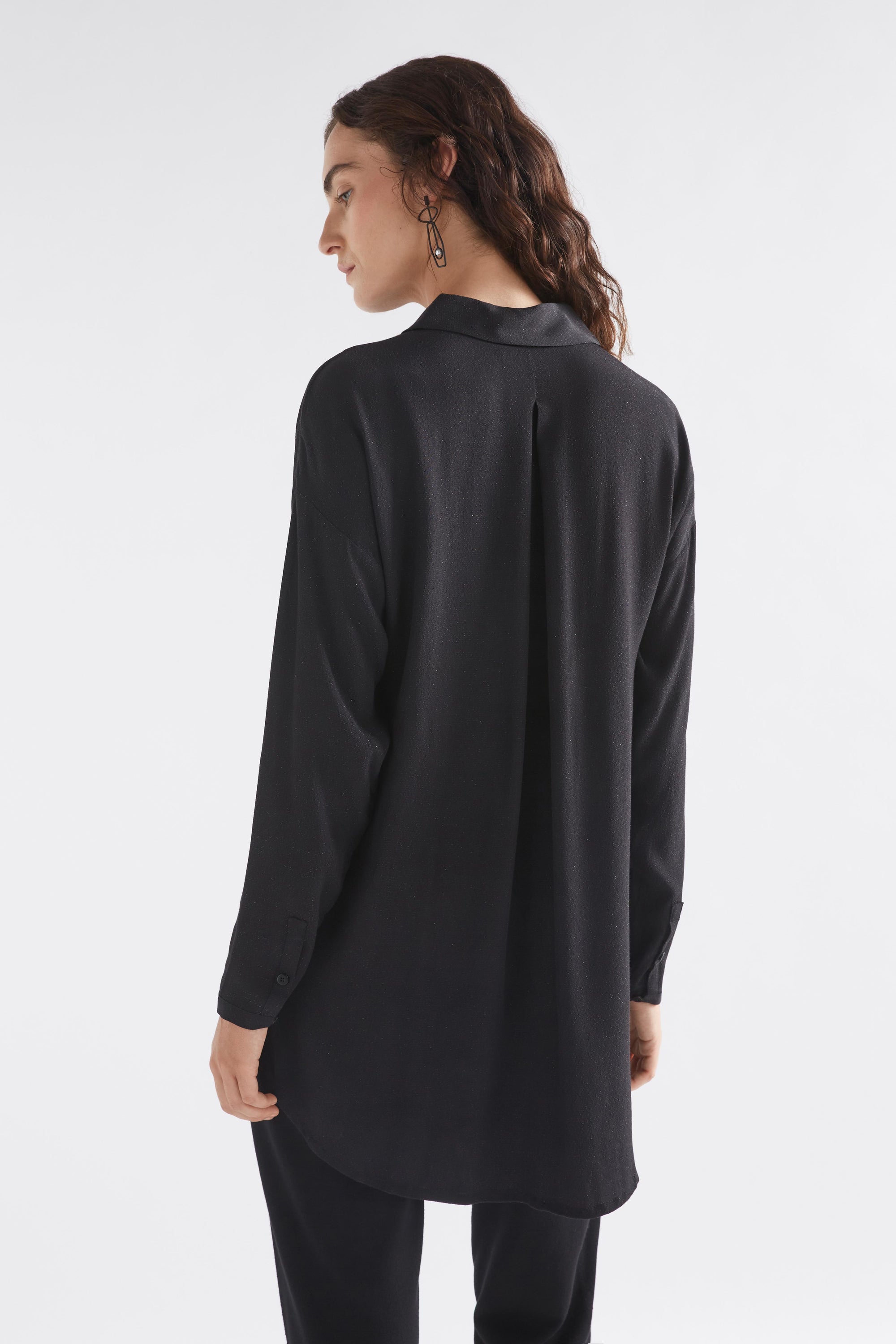 Elk Blic Sheer Shirt - Black Metallic