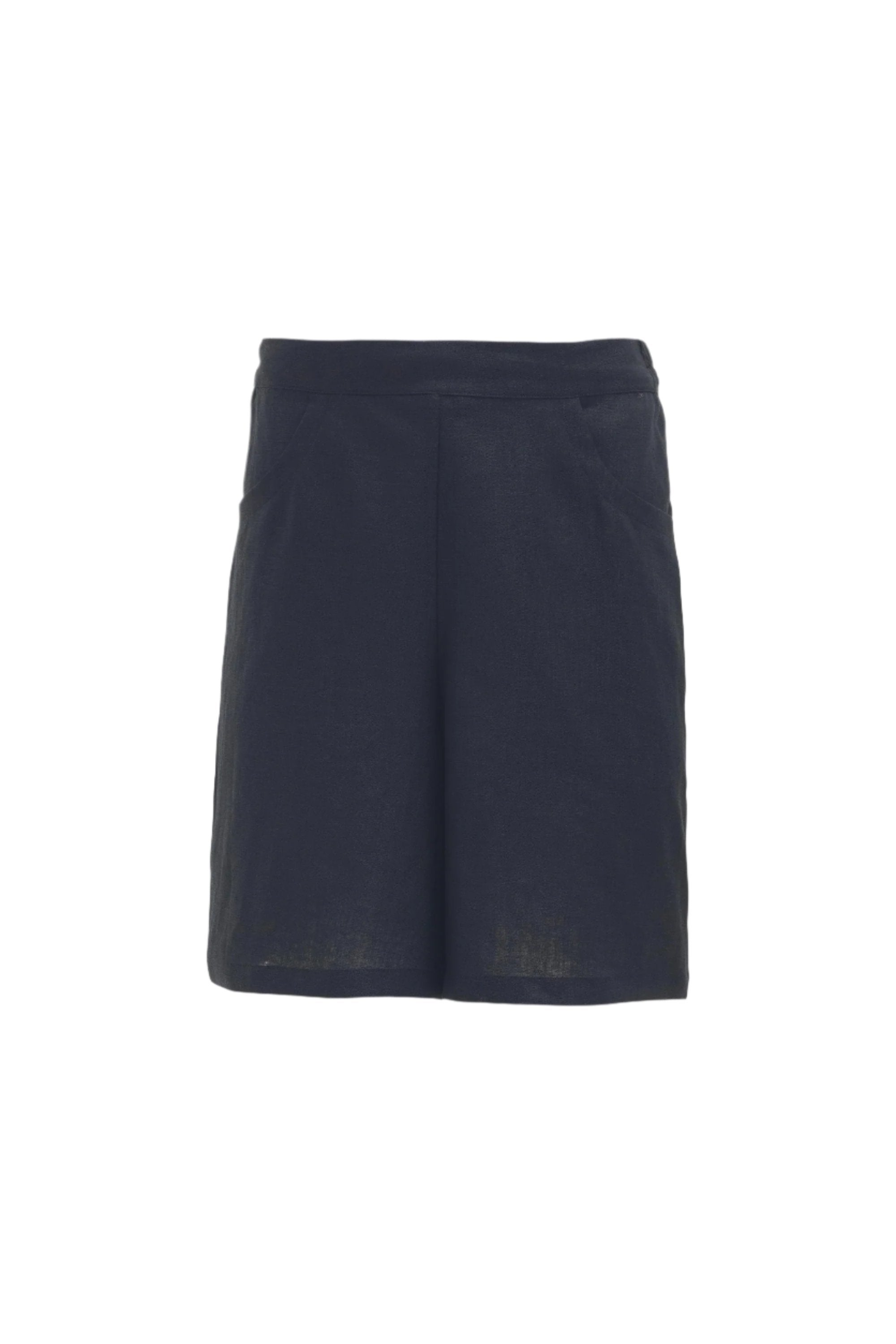 elk strom short black linen
