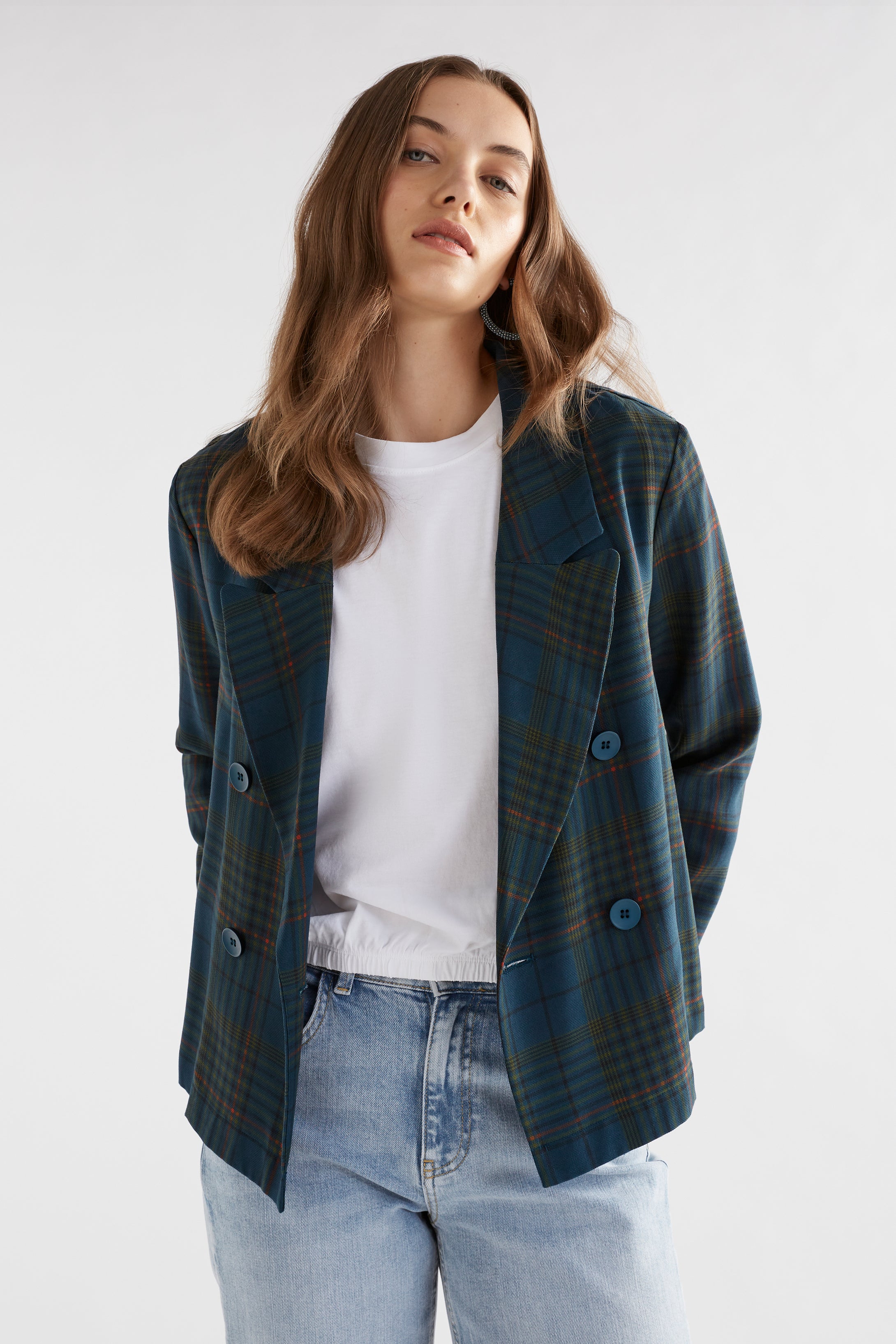 Elk Seine Jacket - Teal Plaid - Good Thing