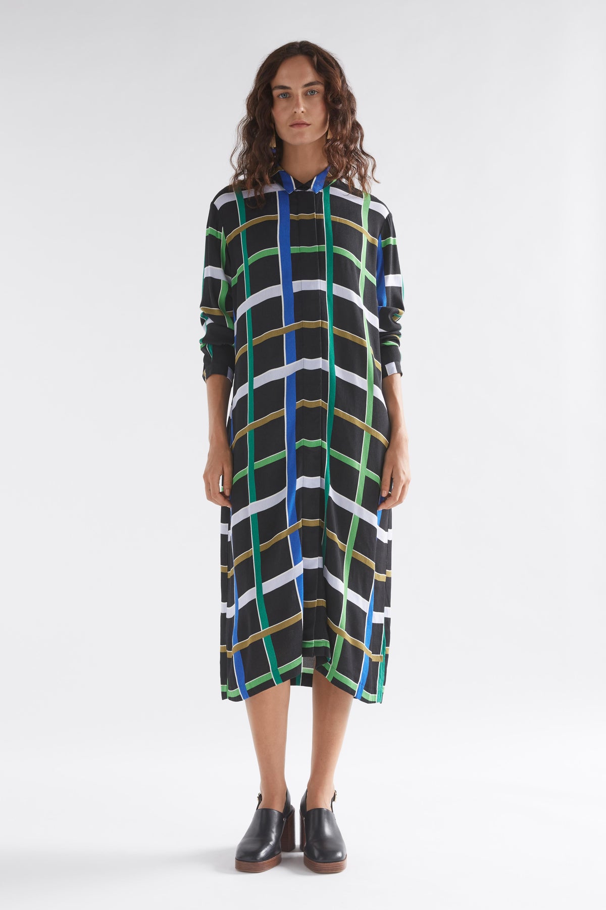 Elk Janik Dress - Ladder Print