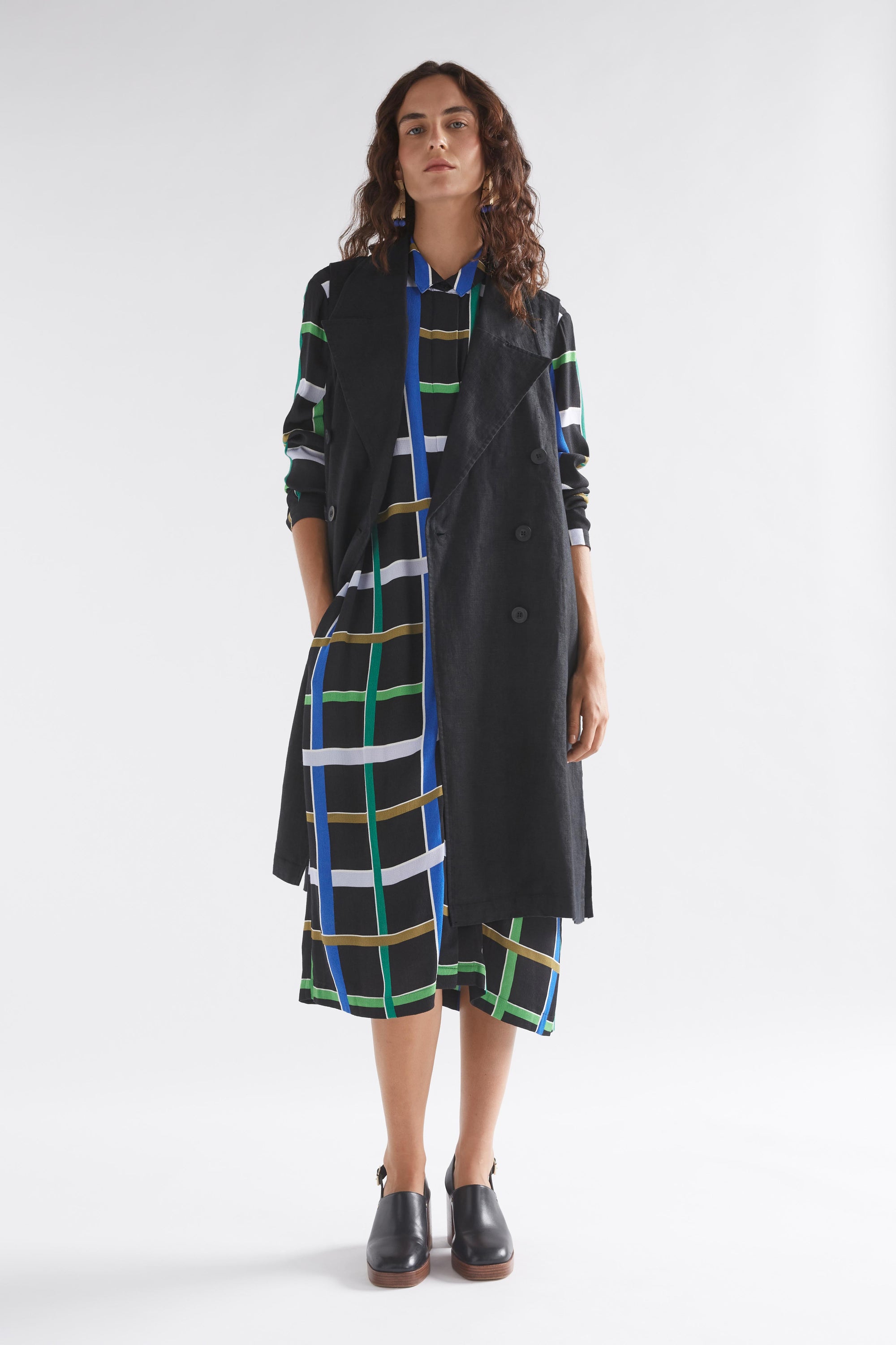 Elk Janik Dress - Ladder Print