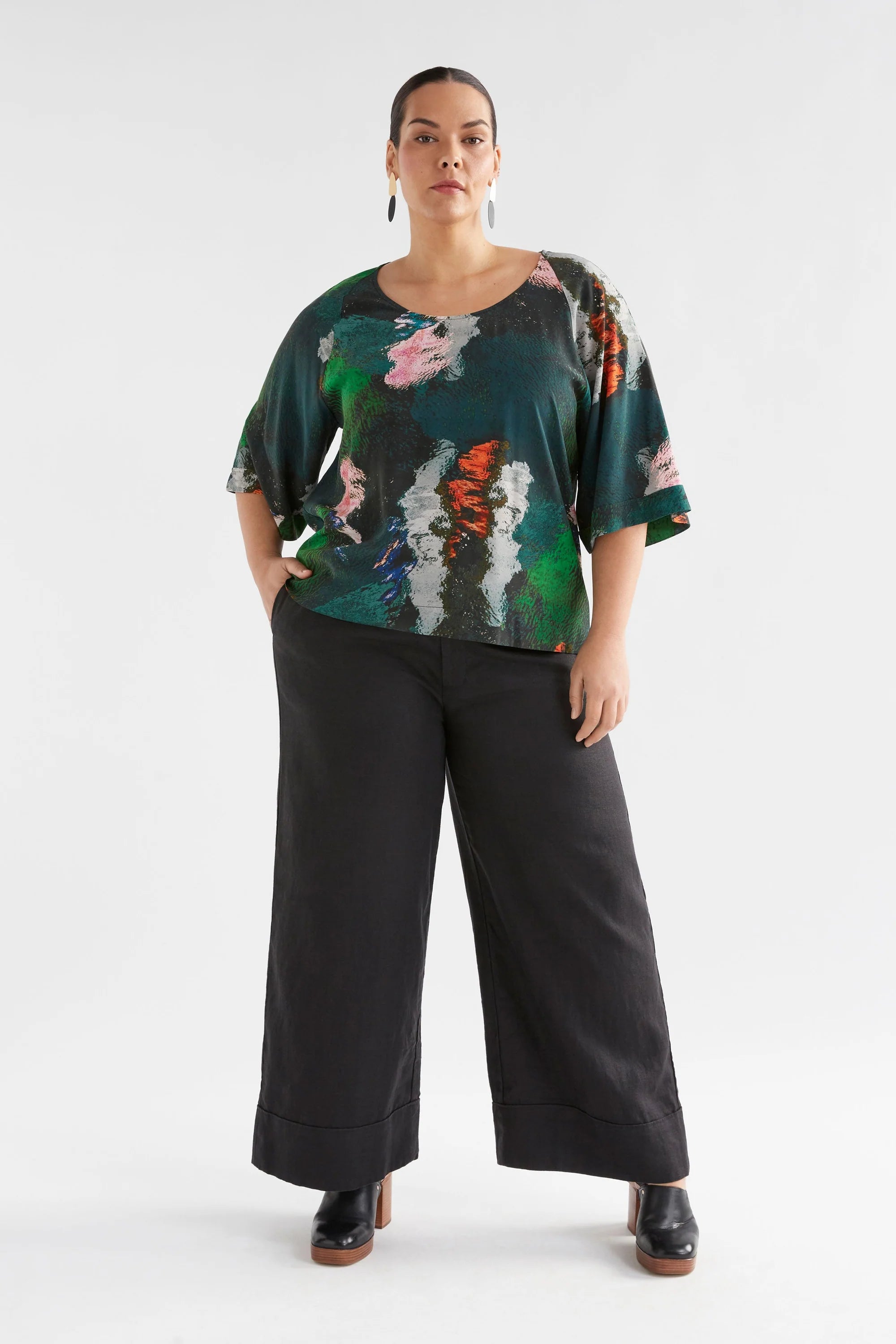 Elk Foljer Top - Reflections Print