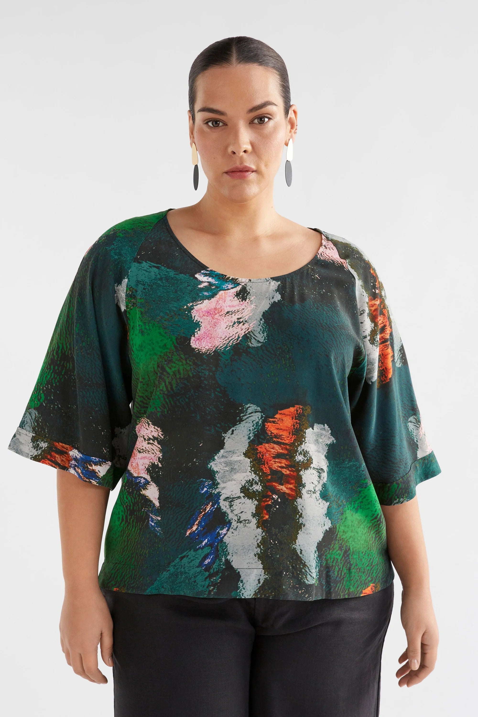 Elk Foljer Top - Reflections Print