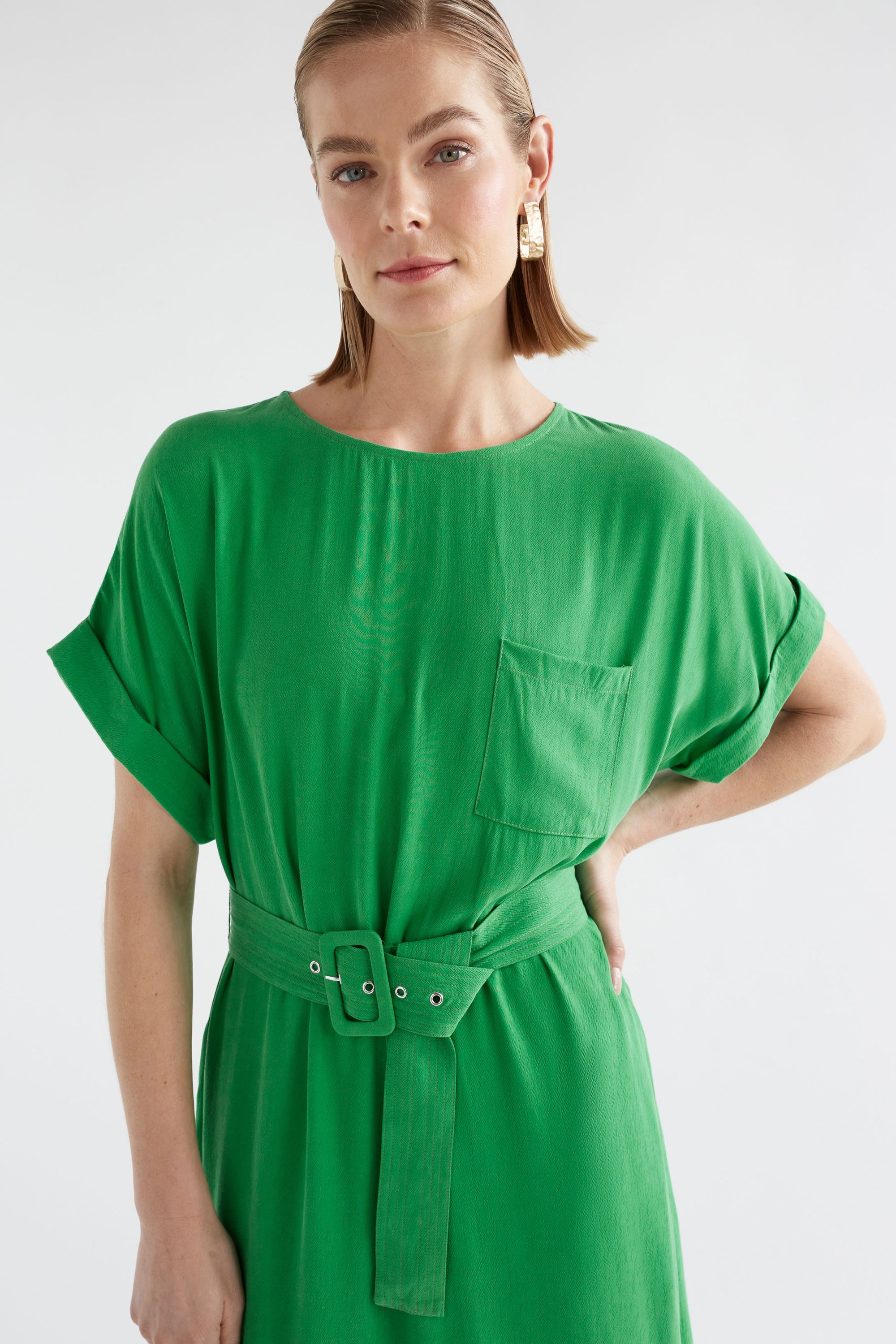 Elk Olyck Midi Dress - Vine Green