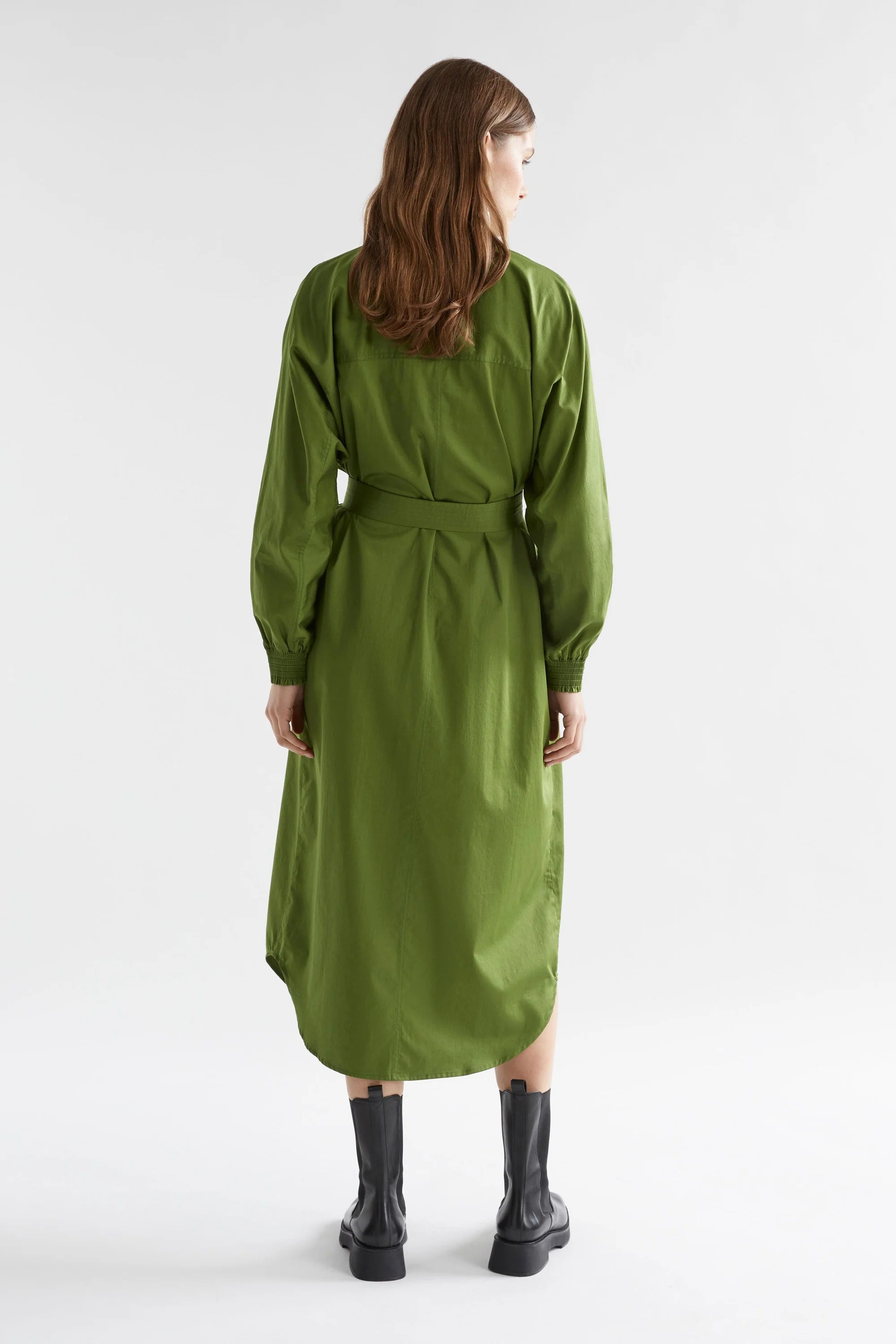 Elk Eller Dress - Green Moss