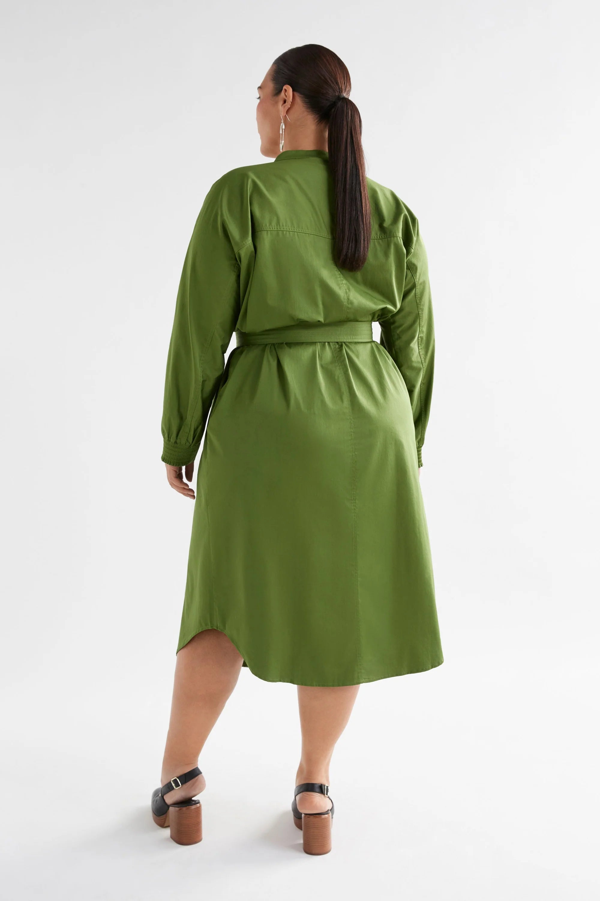 Elk Eller Dress - Green Moss