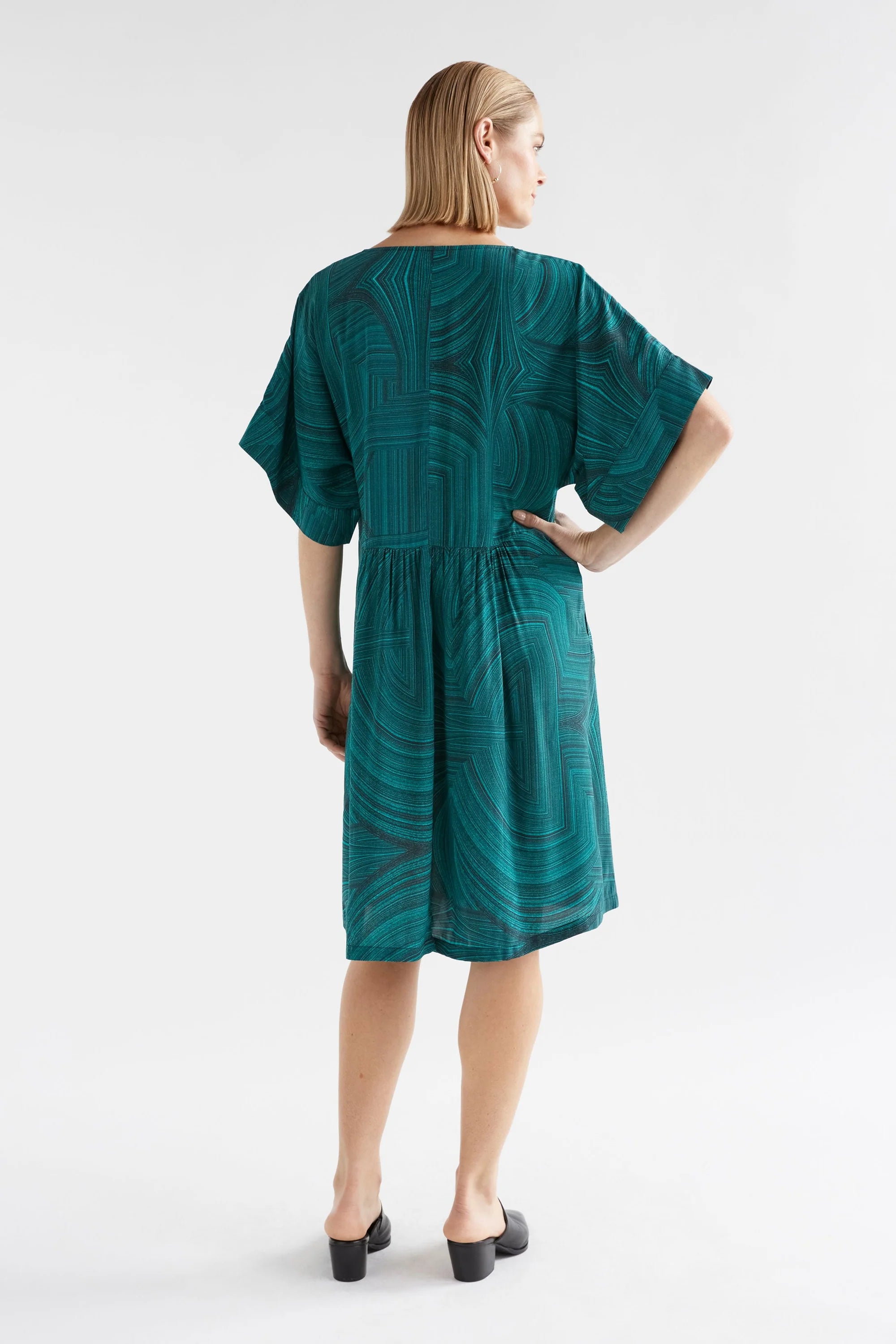 Elk Krava Short Dress - Malachite Print