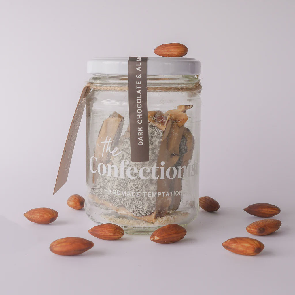 The Confectionist Dark Chocolate Almond Toffee Jar 85g