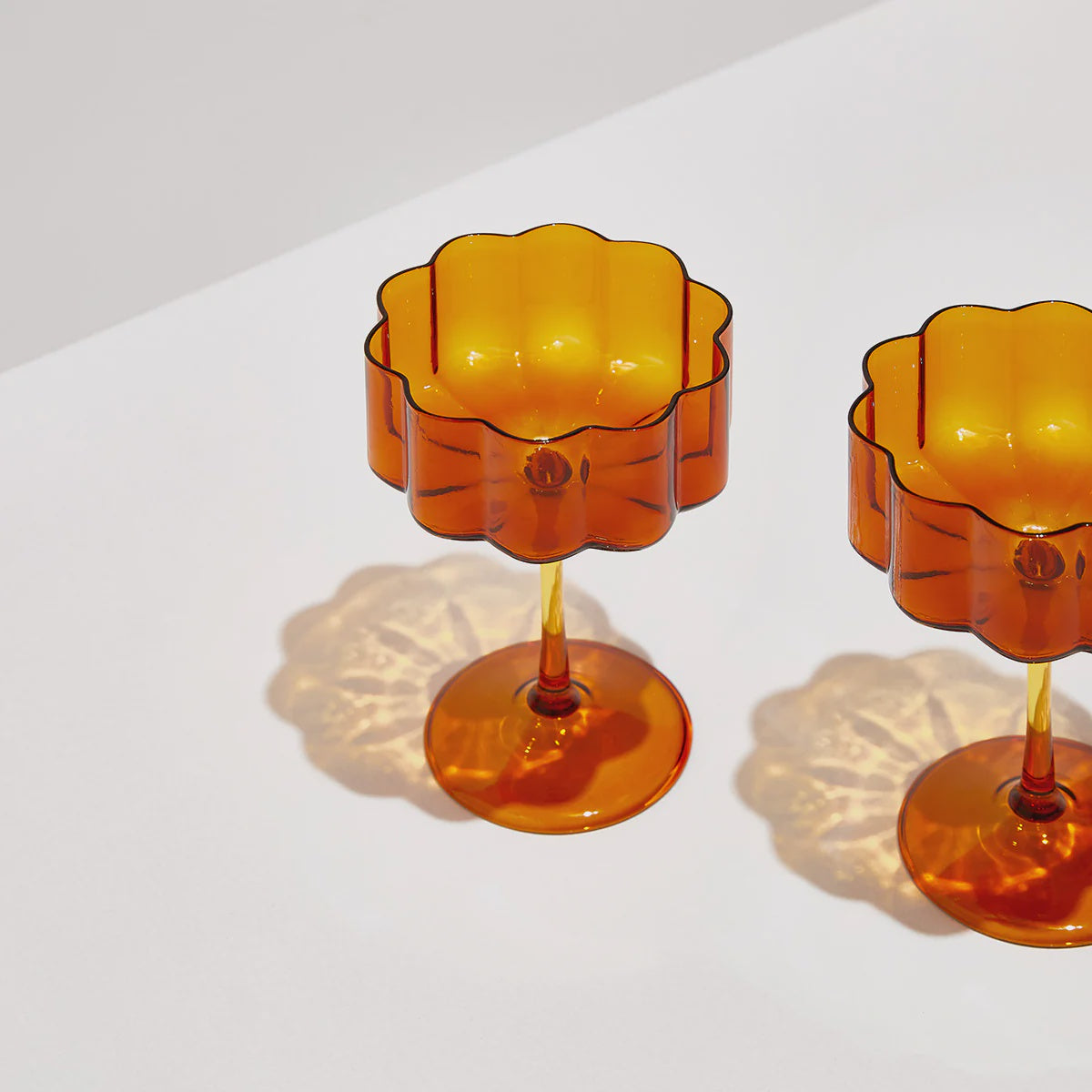 Fazeek Wave Coupe Glass - Amber