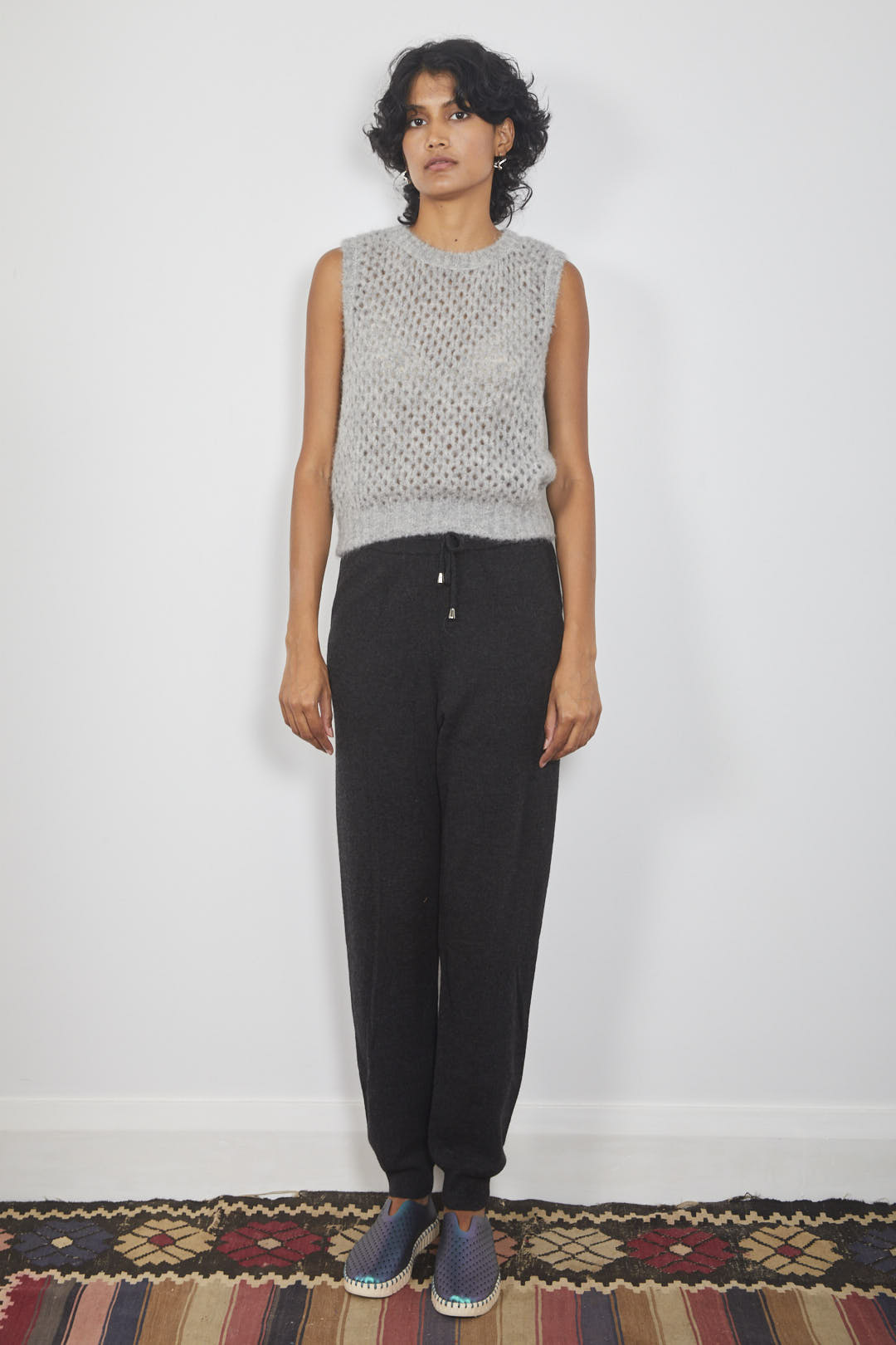 Dalston Valentina Alpaca Vest - Silver