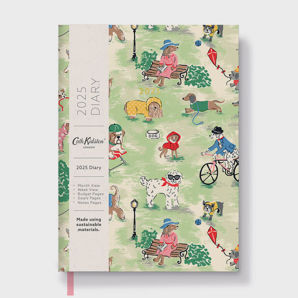 Cath Kidston A5 2025 Weekly Diary - Dogs In The Park