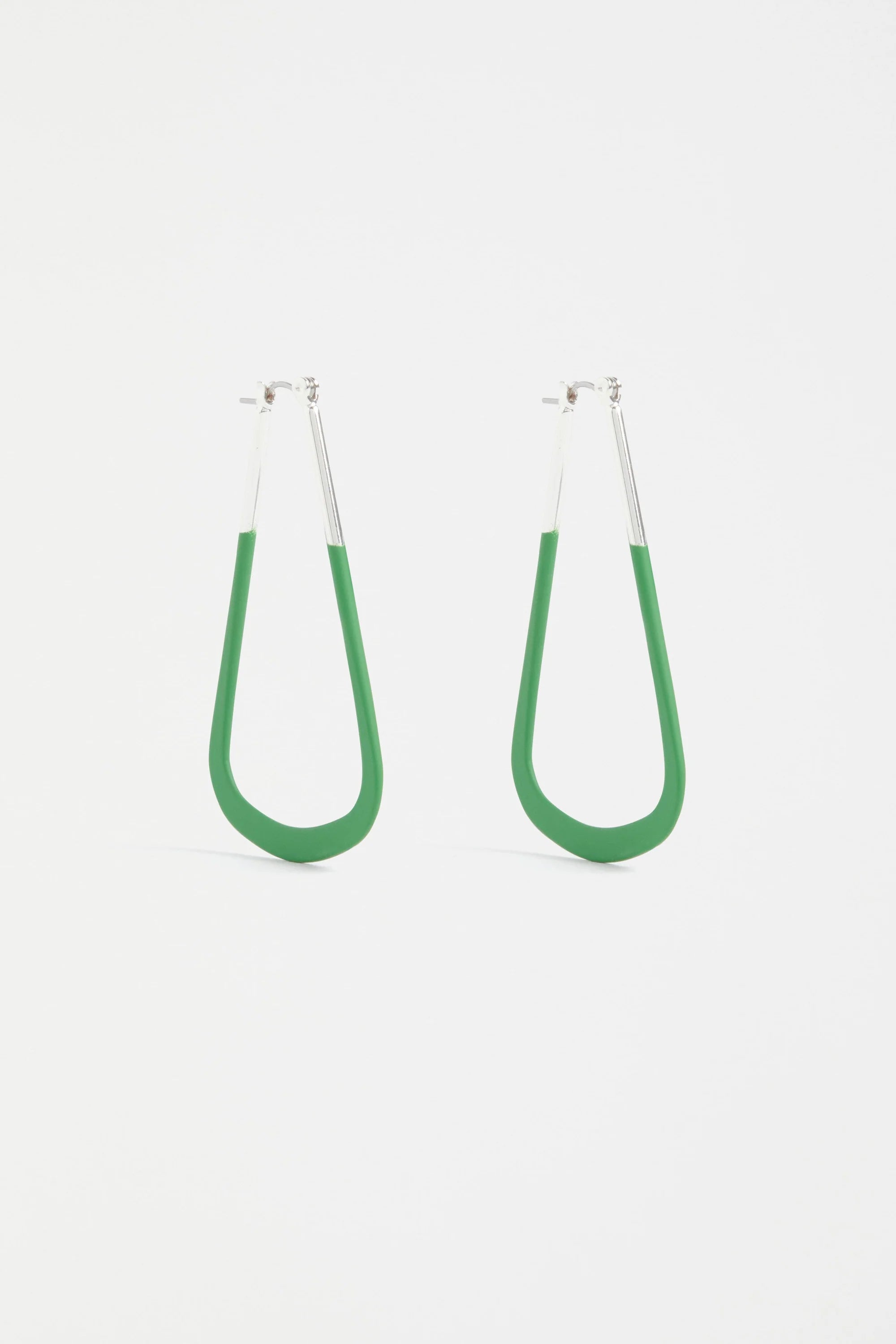 Elk Kuulo Hoop Earrings - Celery Green