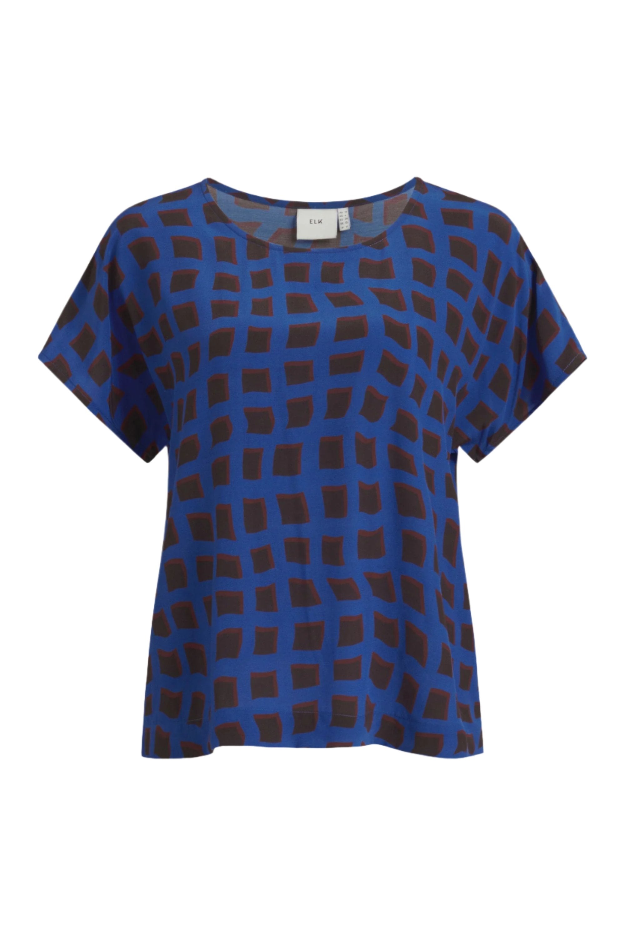 Elk Iden Top - Blue Wave Print