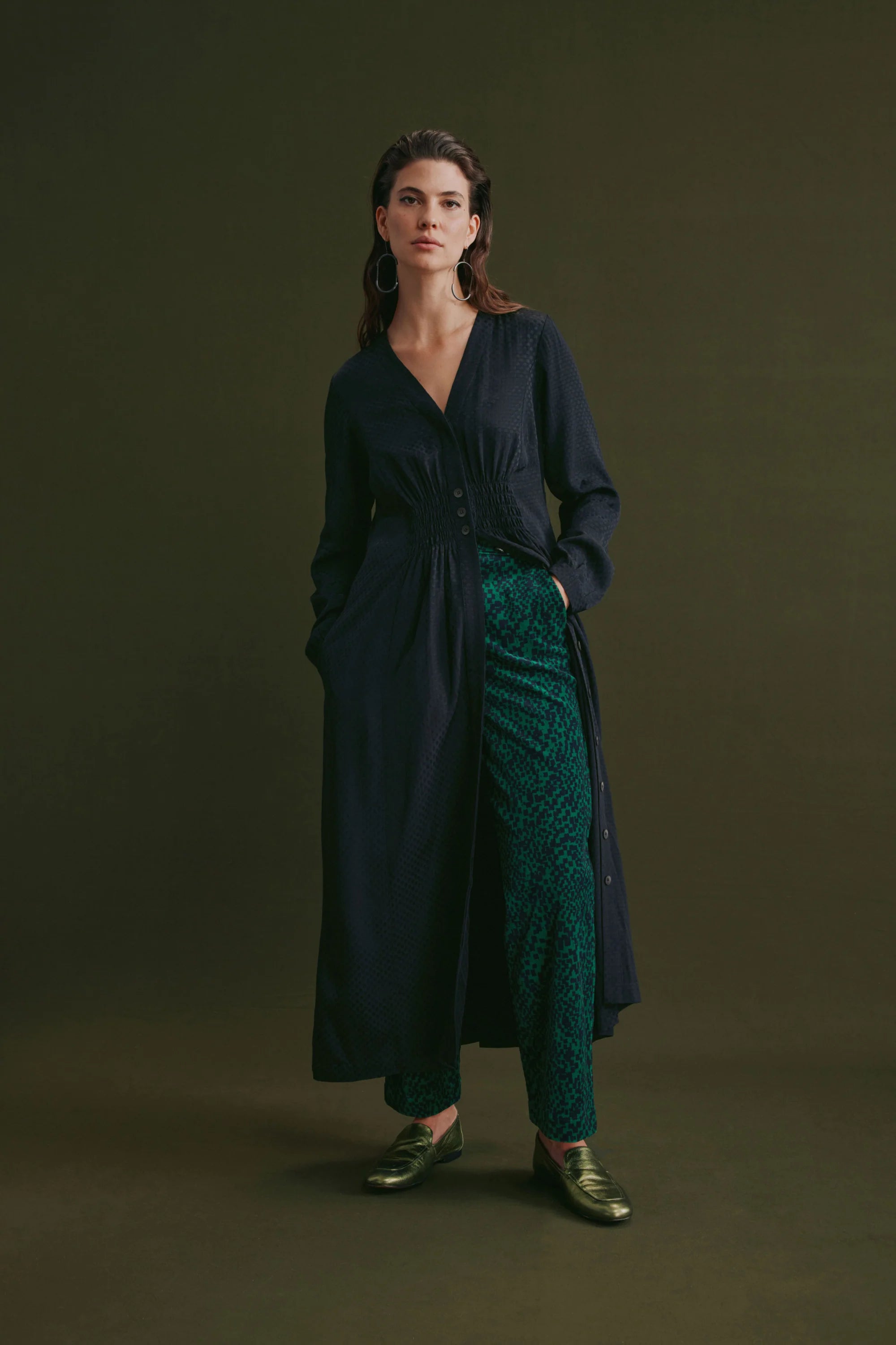 Elk Oben Dress - Black