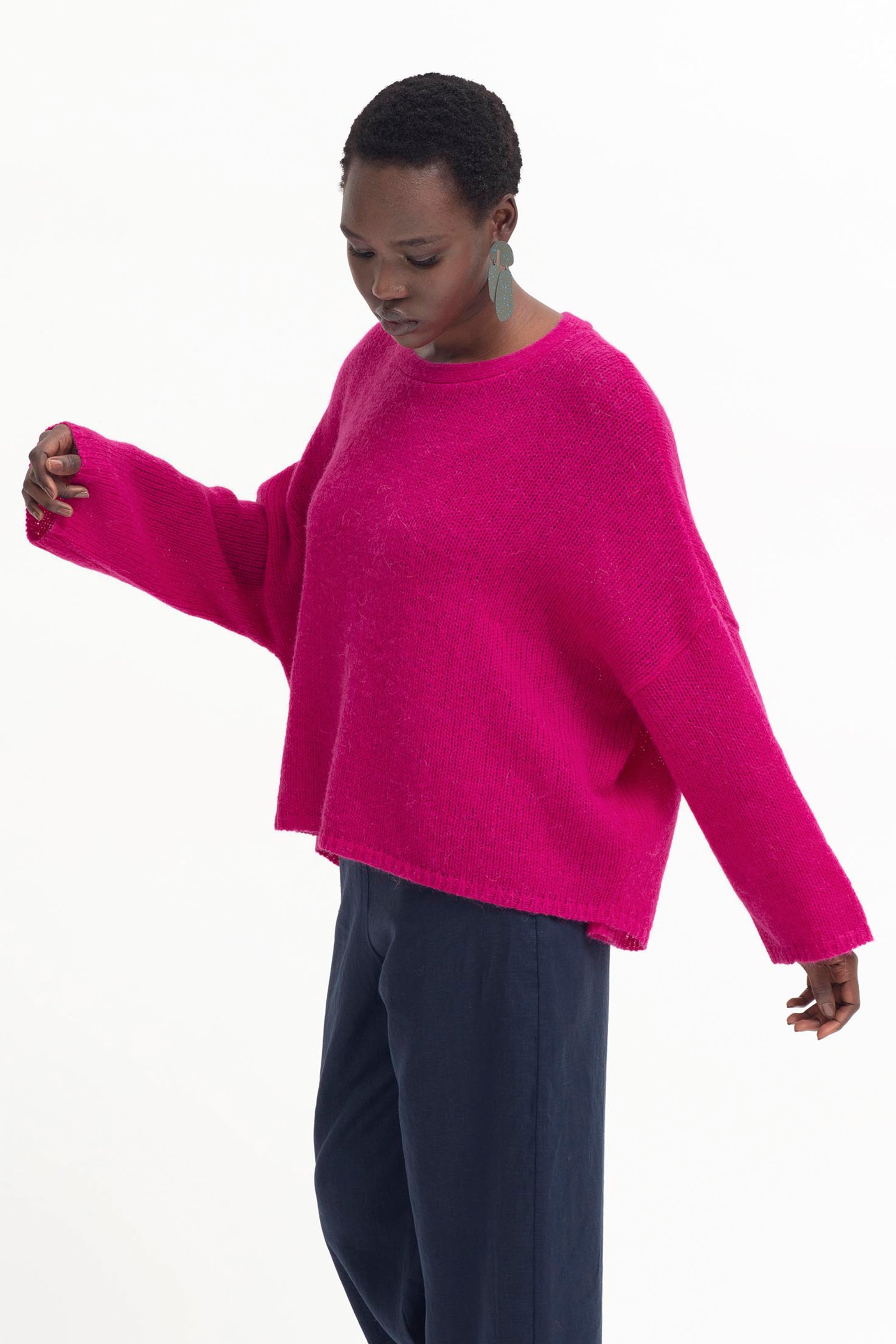 Bright pink jumper store zara