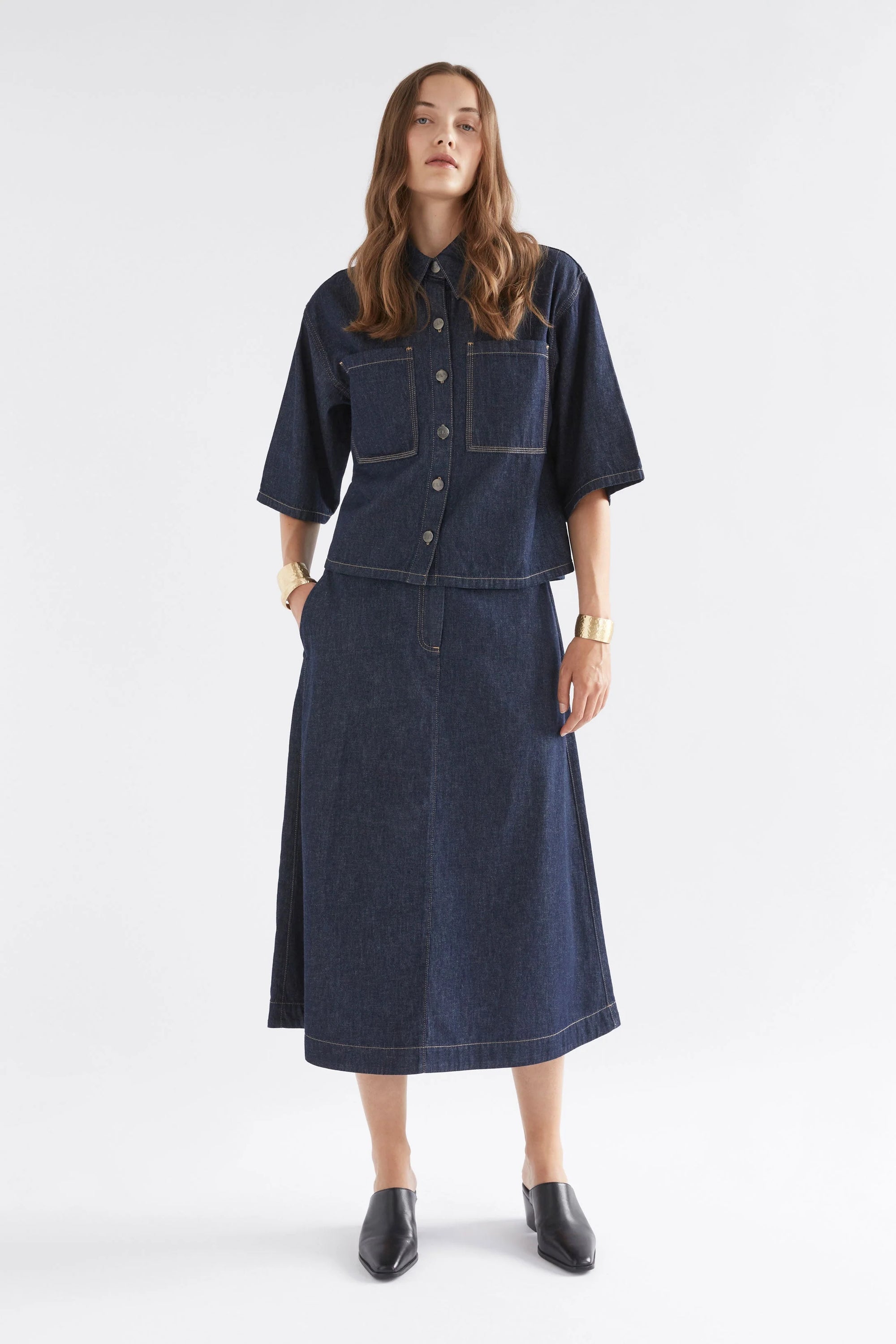 Elk Denym Skirt - Authentic Blue Wash