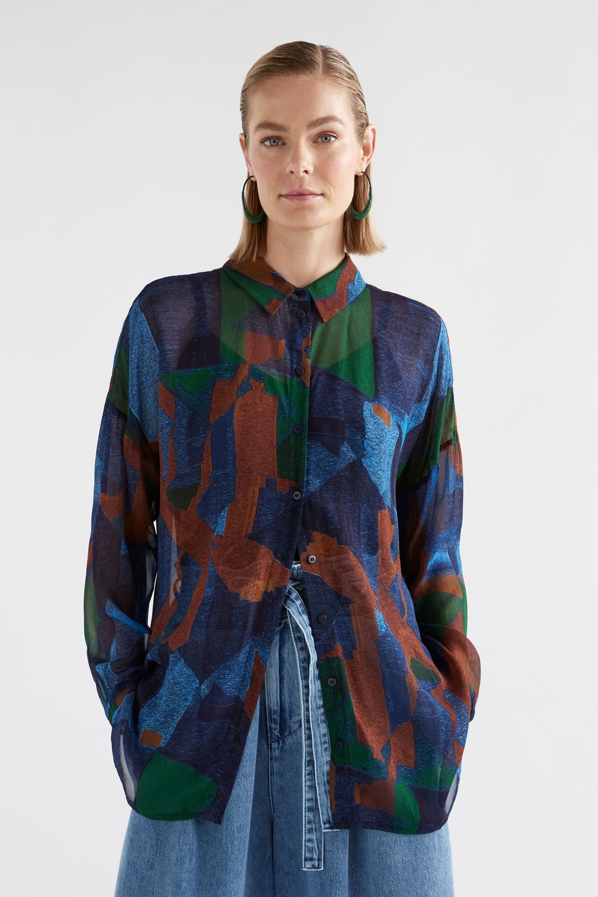 Elk Eir Sheer Shirt - Orda Print