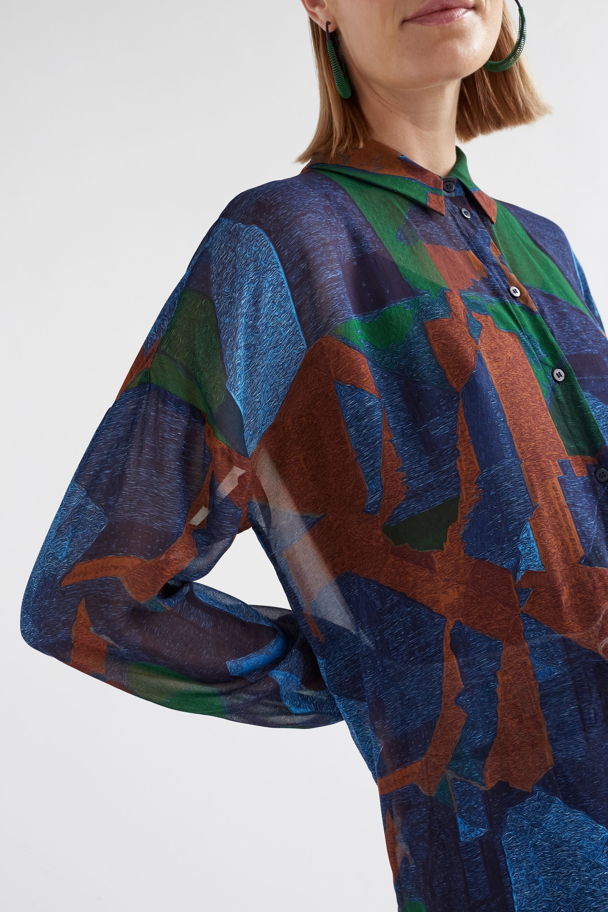 Elk Eir Sheer Shirt - Orda Print