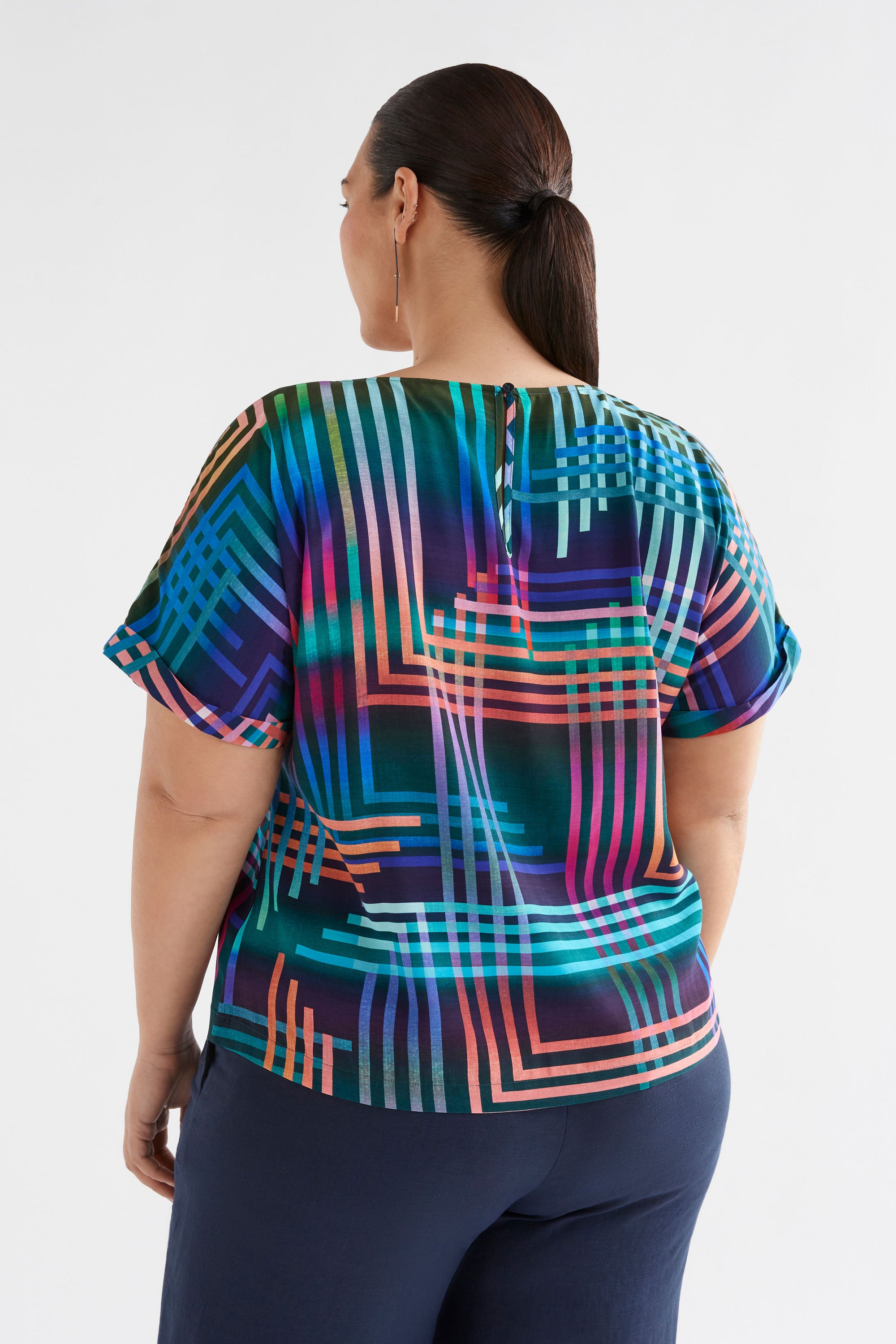 Elk Eryn Top - Navy Ligheten Print