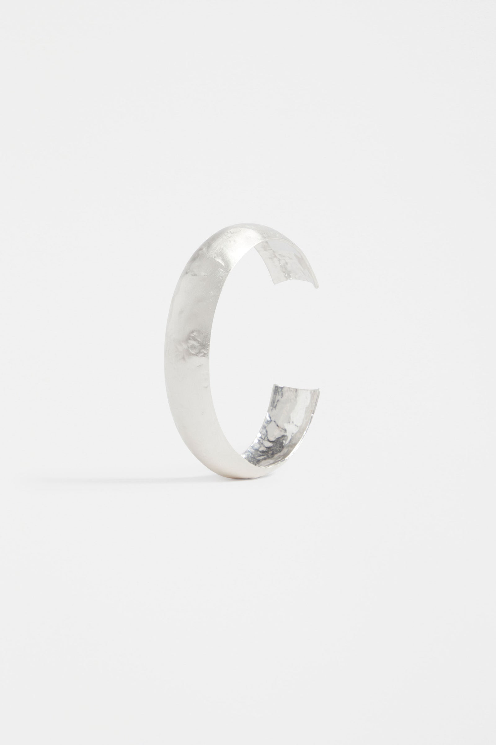 Elk Gild Thin Cuff Bangle - Silver