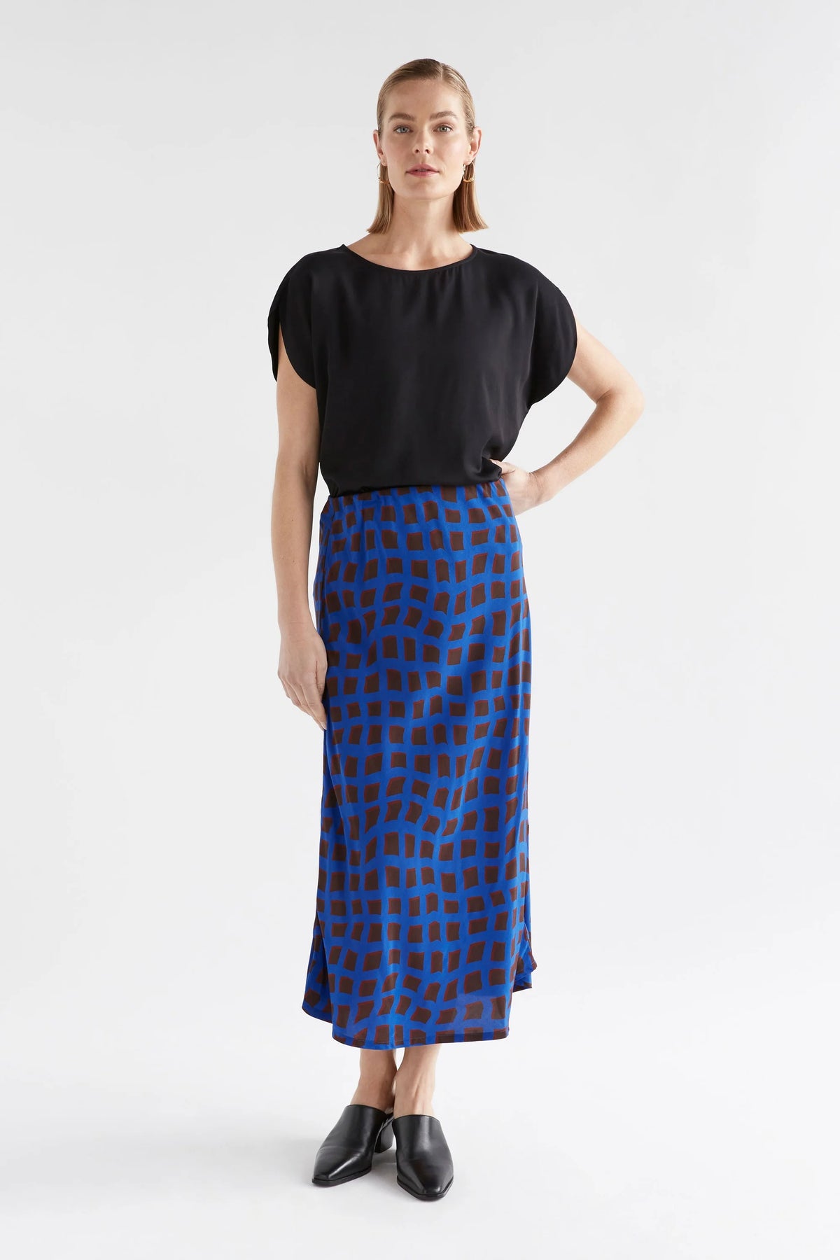 Elk Iden Skirt - Blue Wave Print