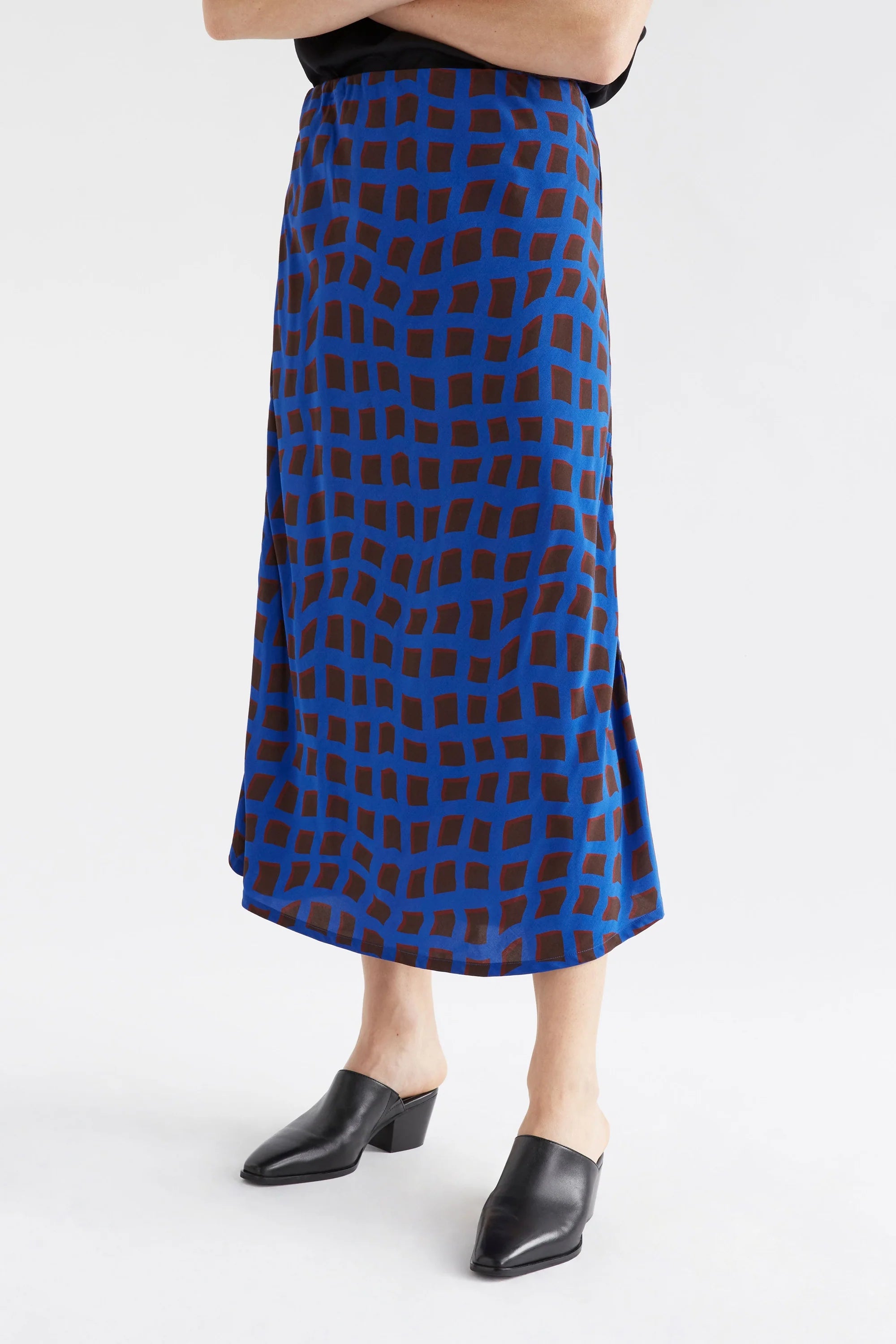 Elk Iden Skirt - Blue Wave Print