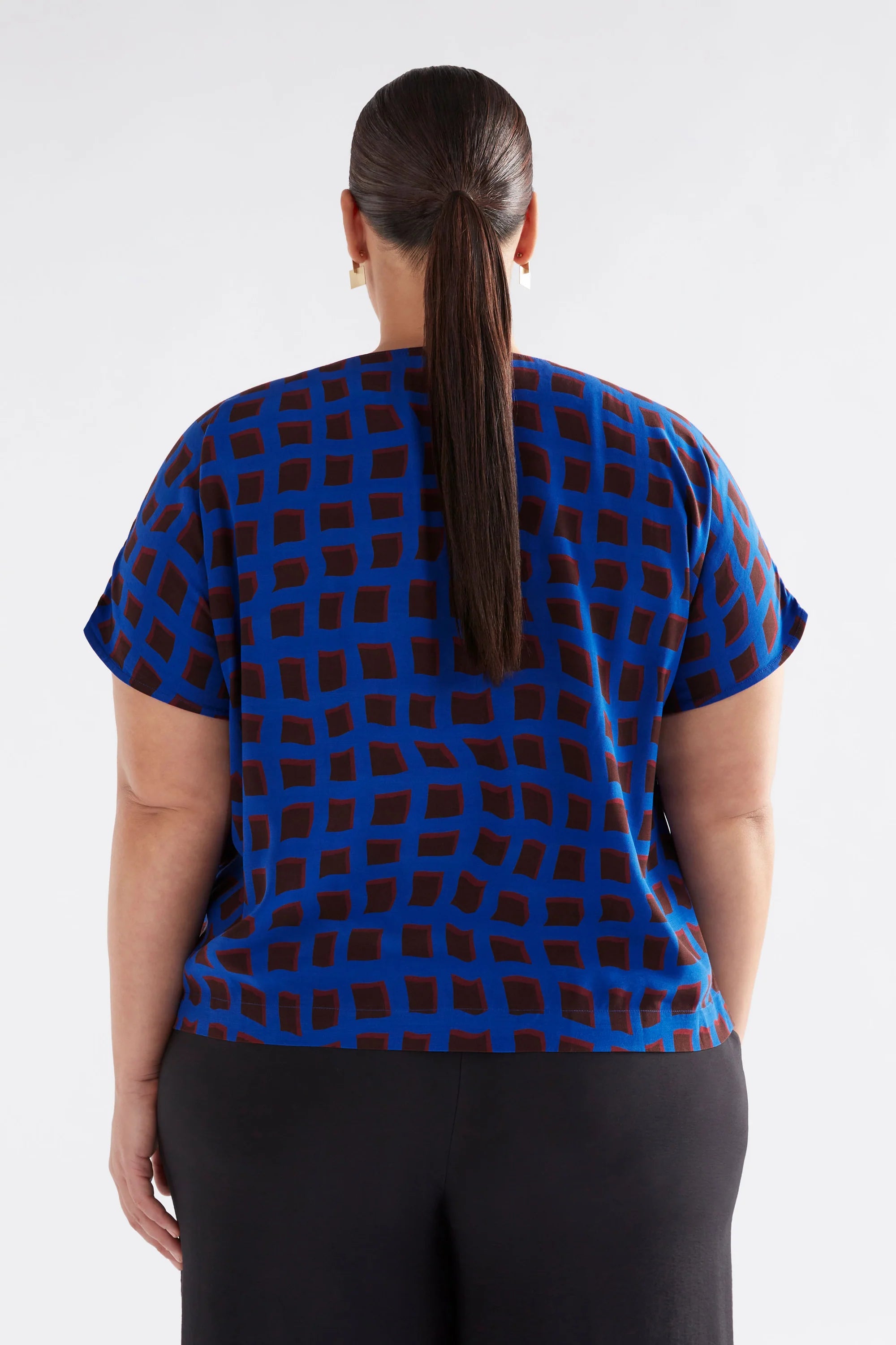 Elk Iden Top - Blue Wave Print