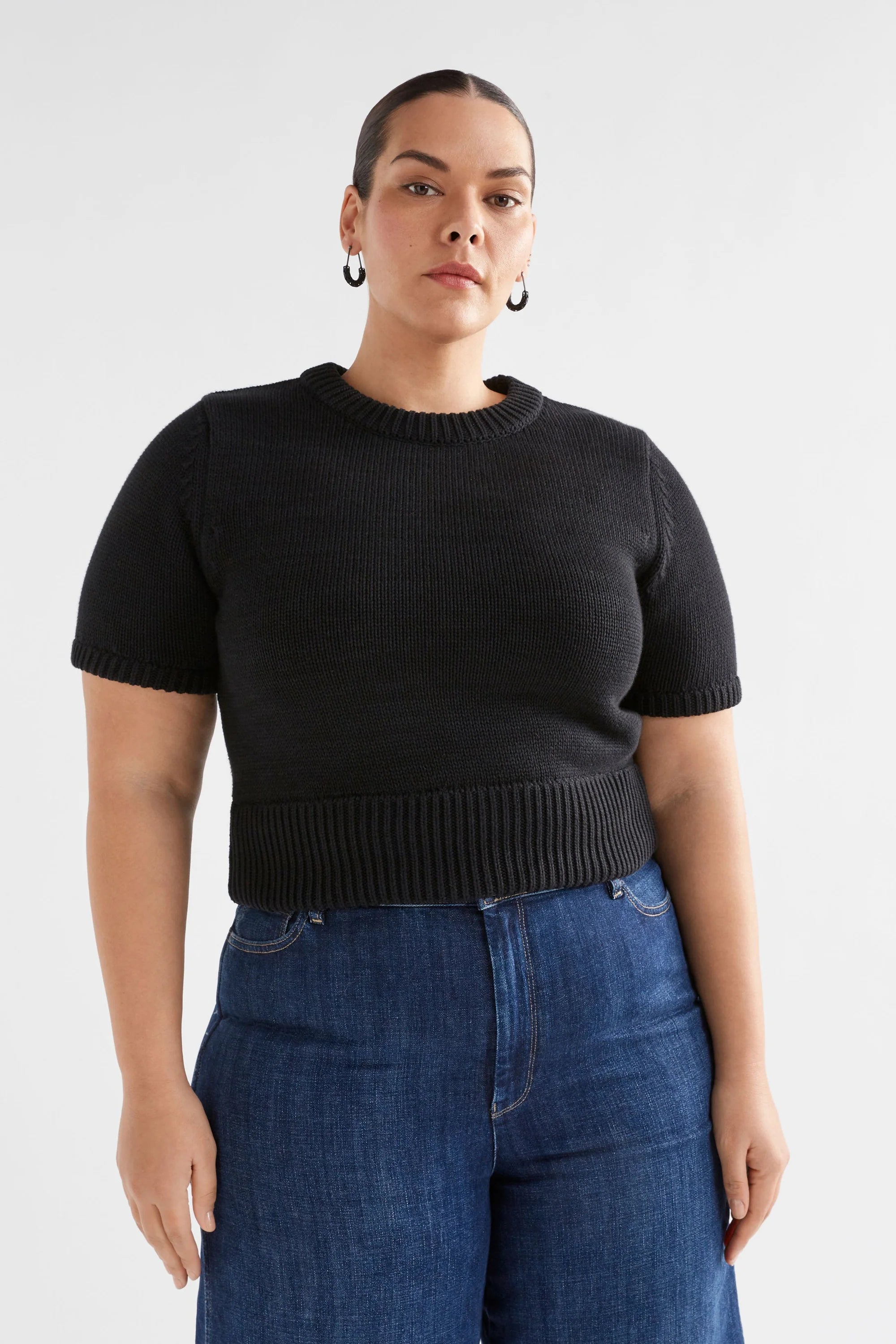 Elk Luft Knit Top - Black