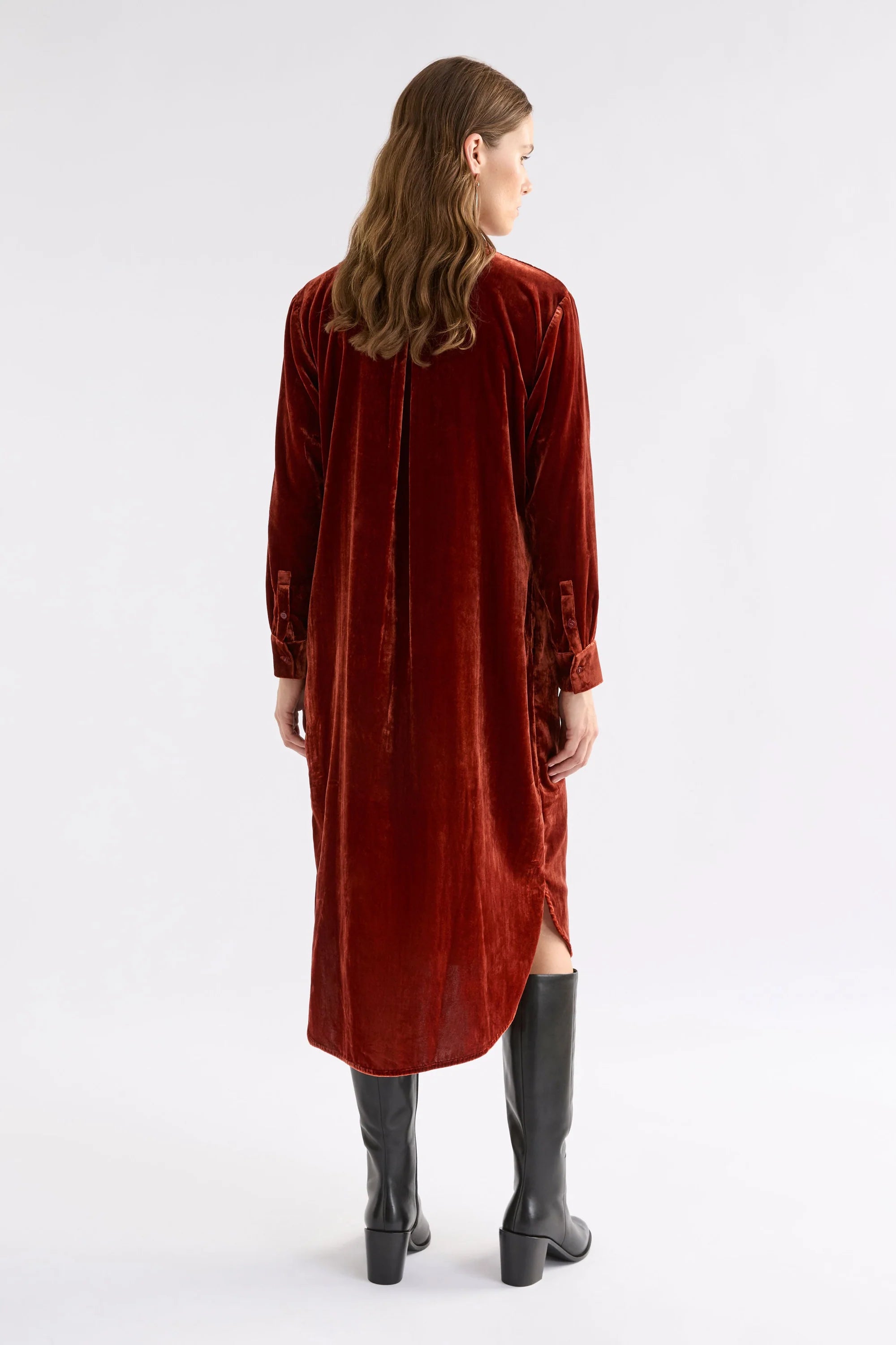 Elk Suuri Velvet Dress - Spice