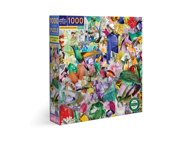 Eeboo Hummingbirds and Gems Puzzle - 1000 piece