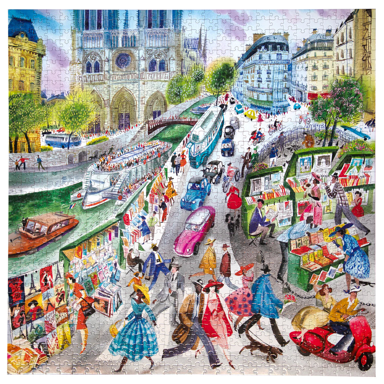 Eeboo Paris Bookseller Puzzle - 1000 piece