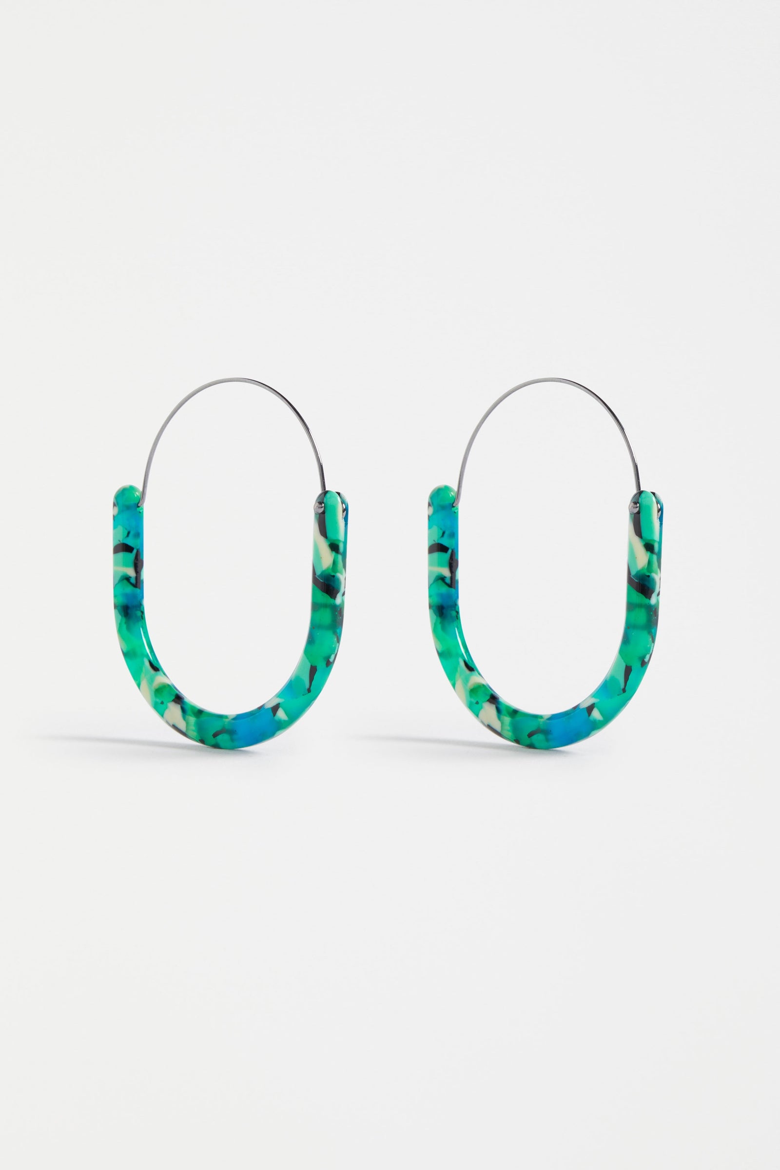 Elk Aki Hoop Earring - Green