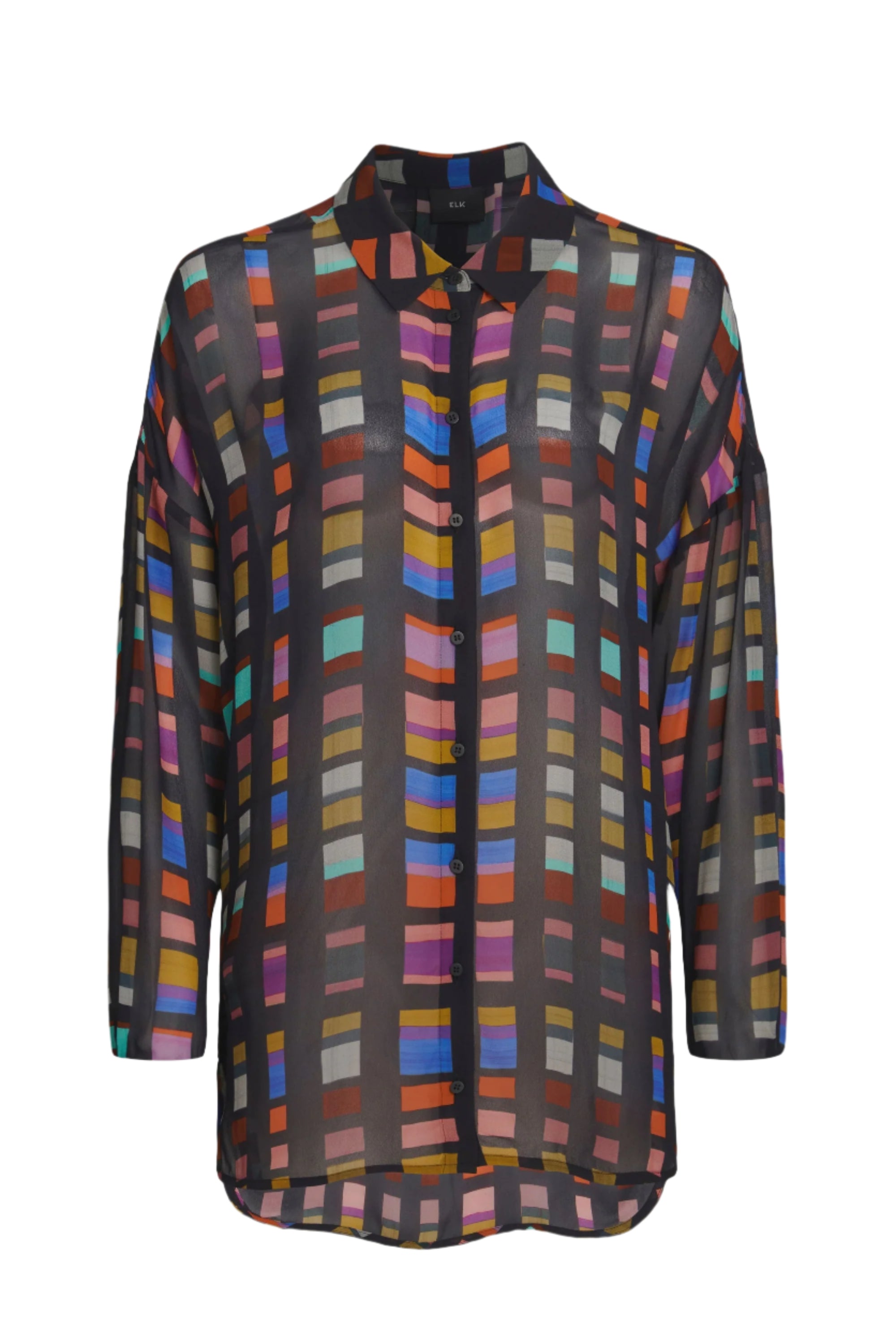 Elk Eir Sheer Shirt - Tessela Print