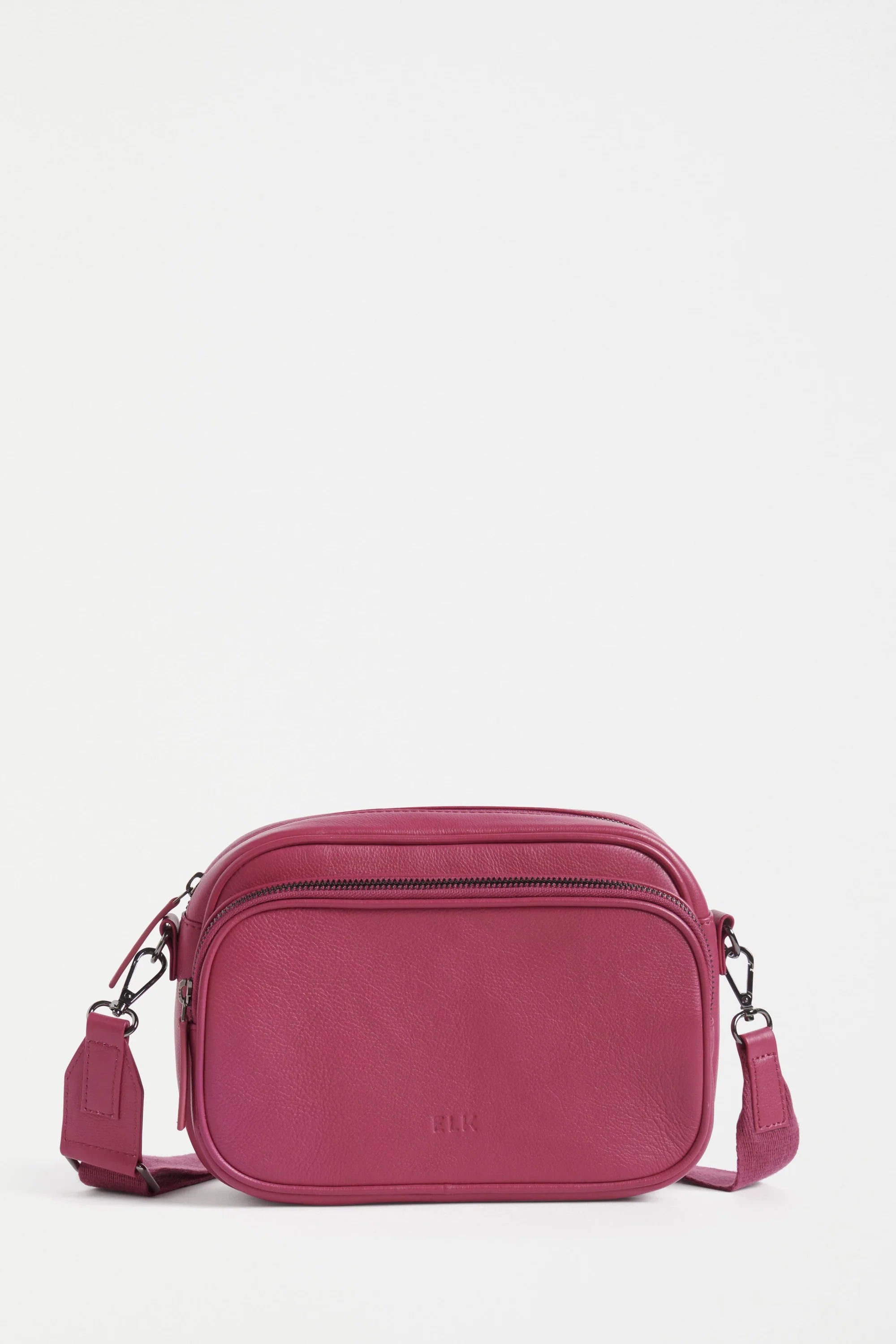 Elk Kassel Leather Crossbody Bag - Fuchsia