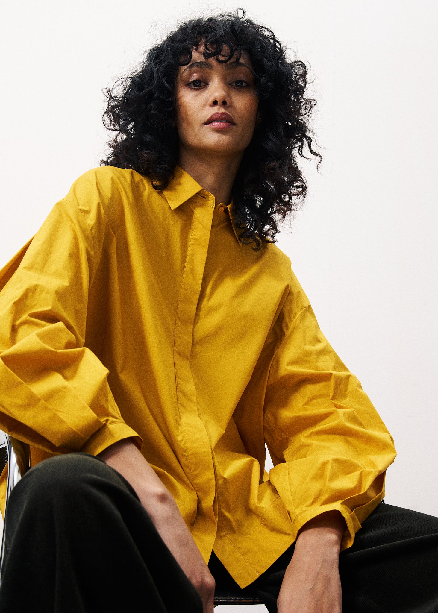 FRNCH Charlotte Shirt - Mango yellow