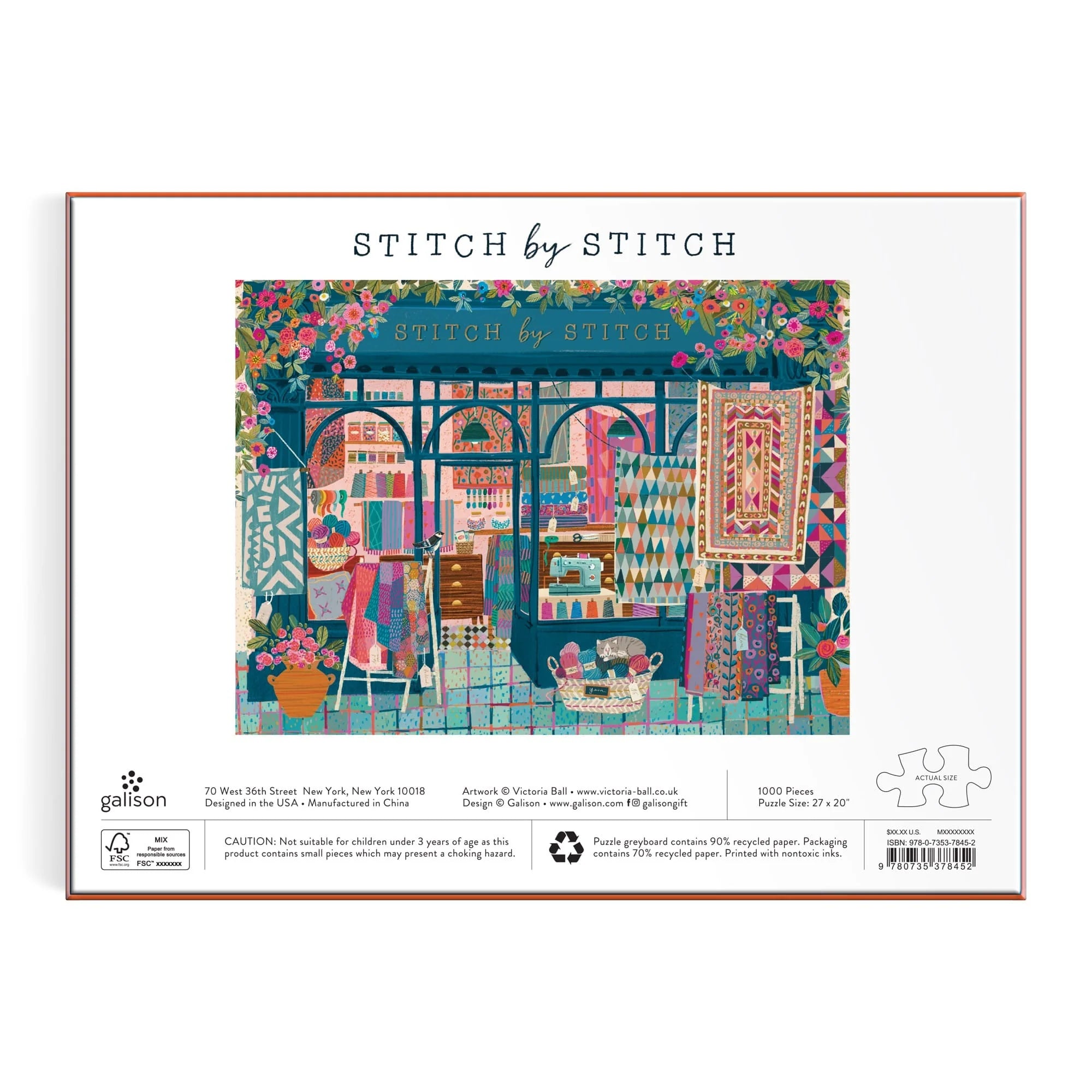 Galison Stitch by Stitch Puzzle - 1000 Piece