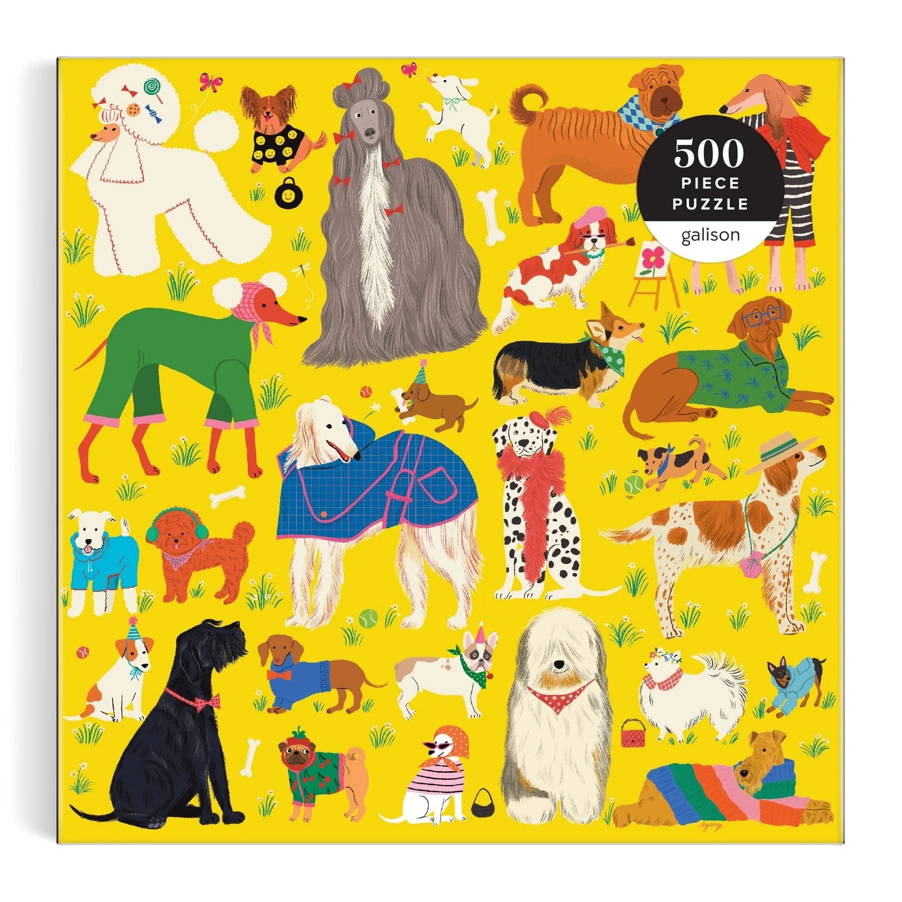 Galison Fashionable Dogs Puzzle - 500 Pieces