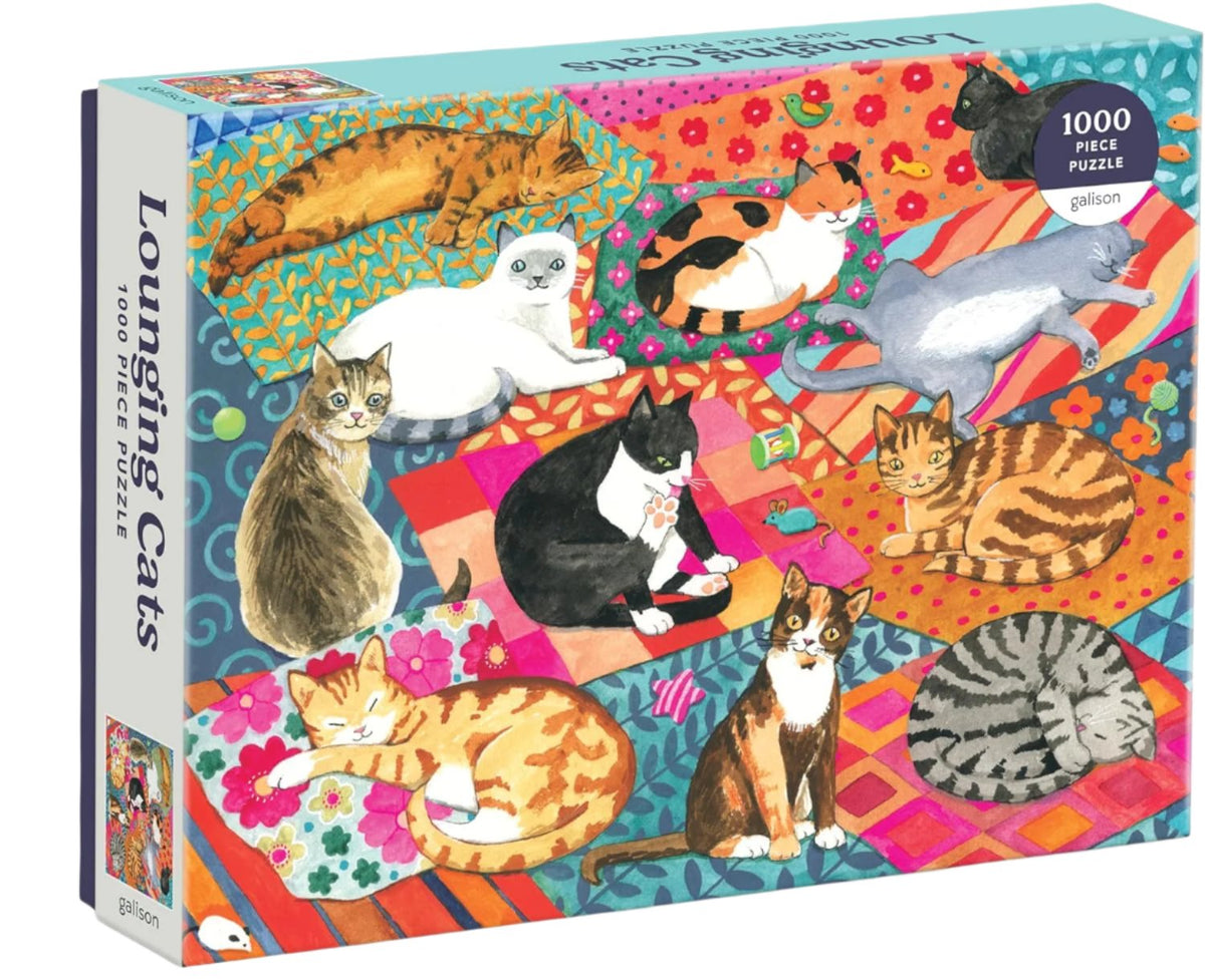 Galison Lounging Cats Puzzle - 1000 Piece