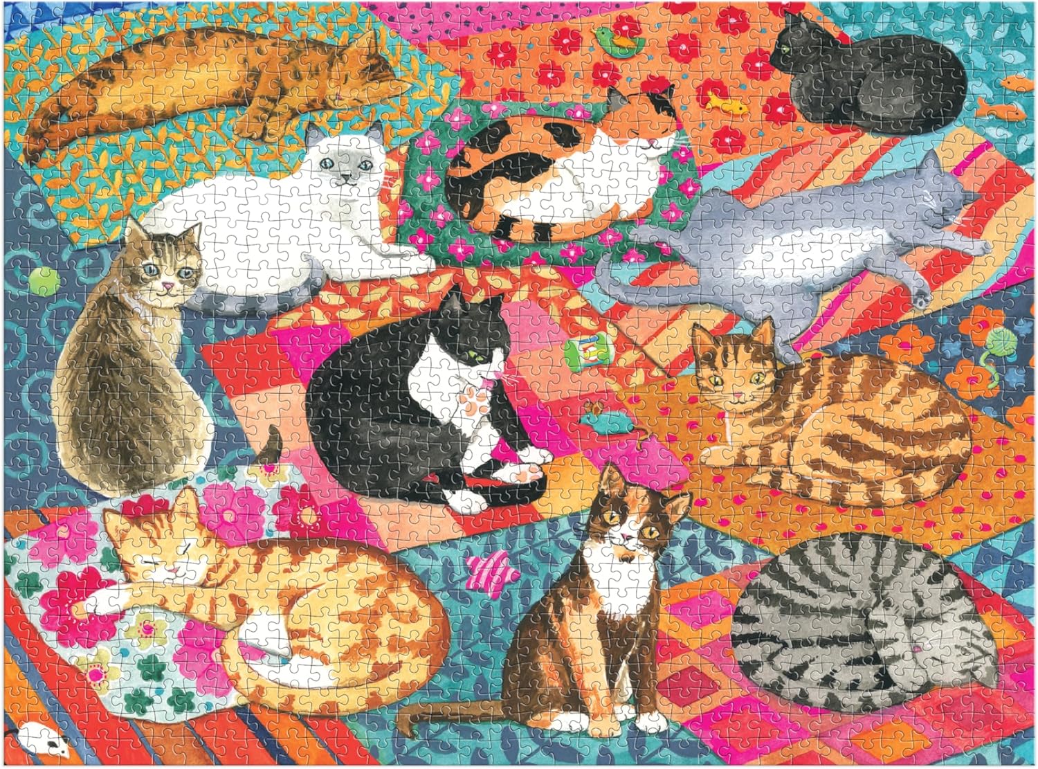 Galison Lounging Cats Puzzle - 1000 Piece