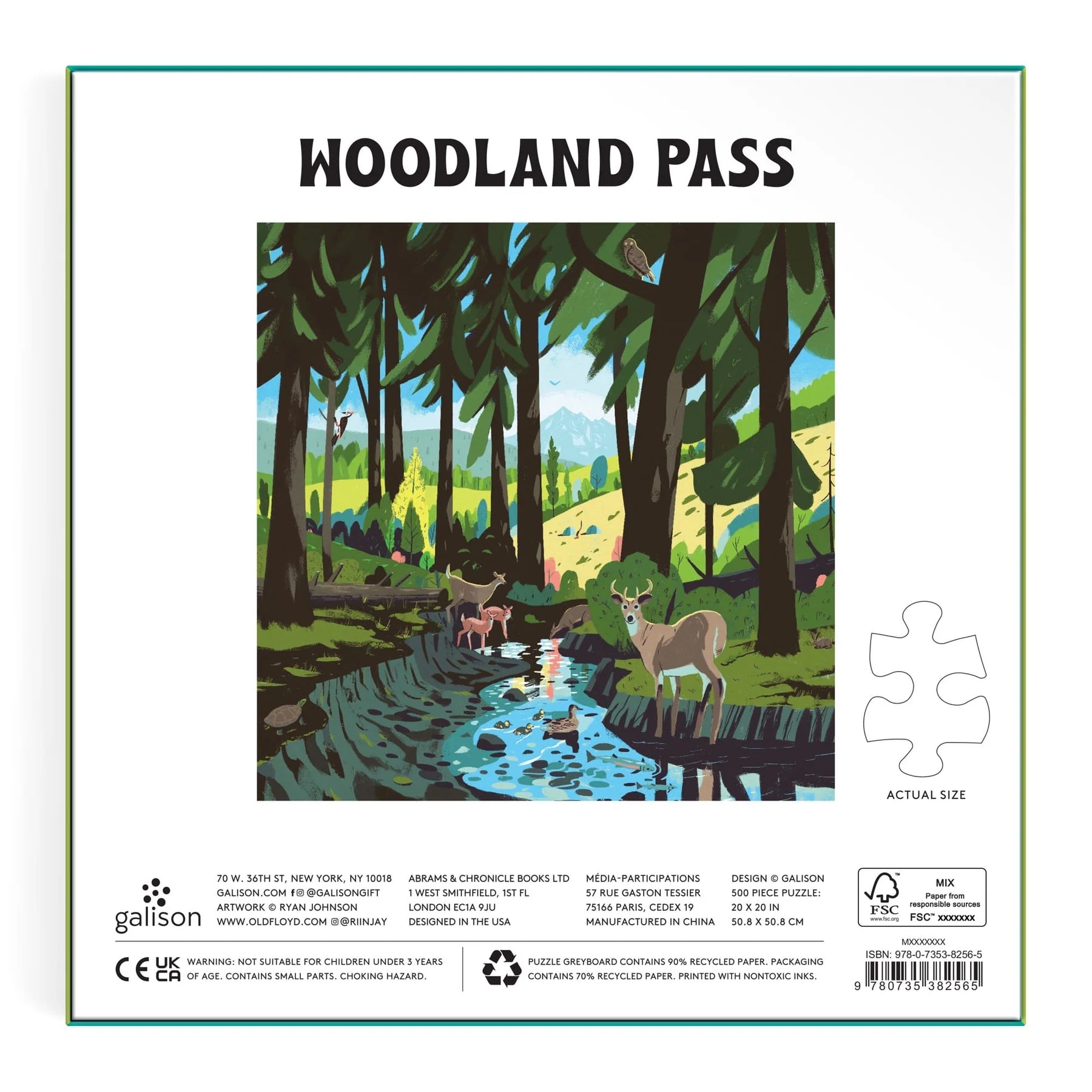 Galison Woodland Pass Puzzle - 500 Pieces