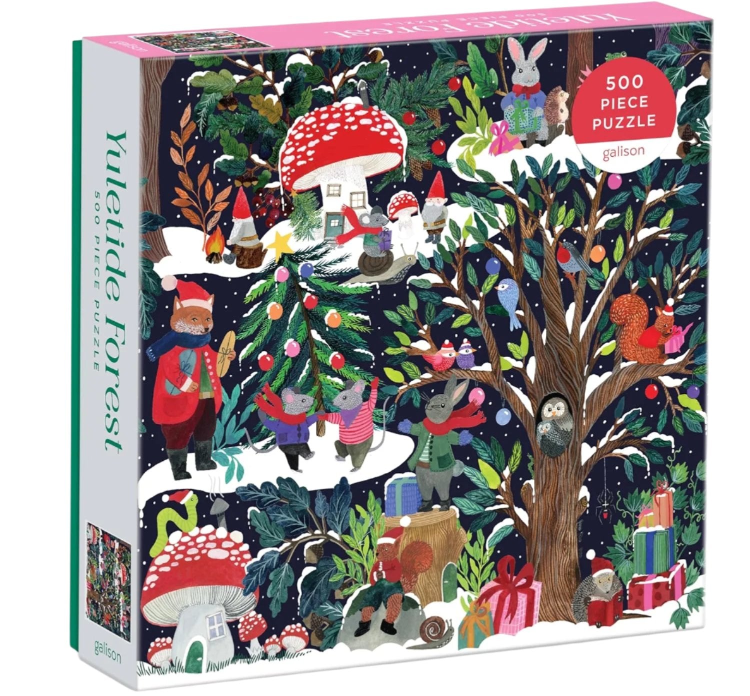 Galison Yuletide Forest Puzzle - 500 Piece