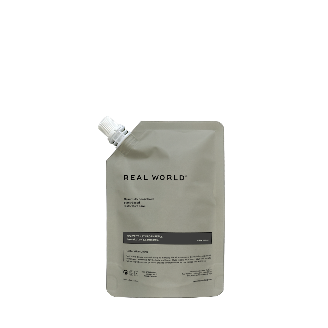 Real World Toilet Drops 200ml Refill - Koromiko Leaf &amp; Lemongrass