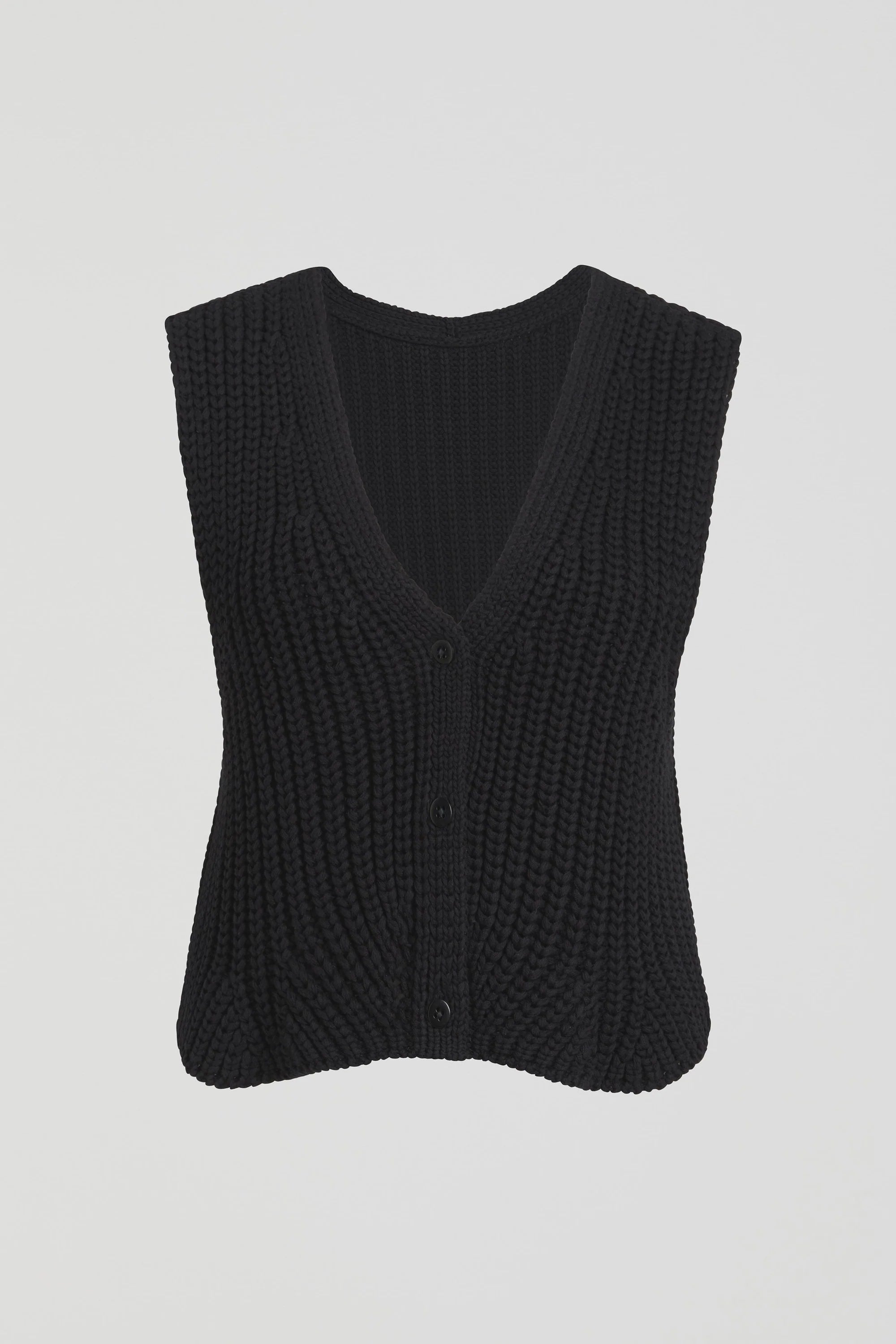 Elk Kupa Knit Vest - Black