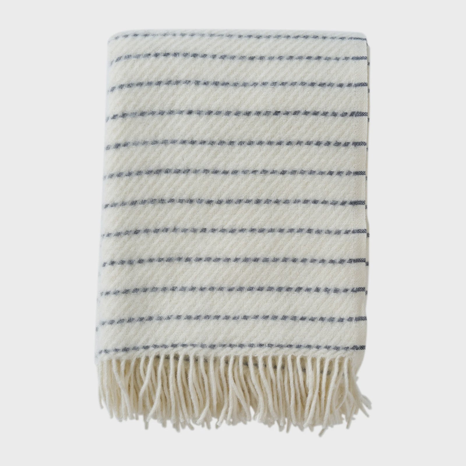 Klippan Craft Lambswool Throw - White/Grey