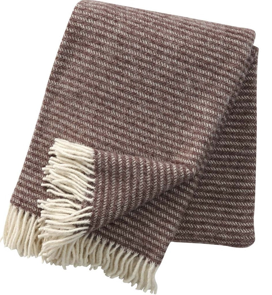 Klippan Ralph Woven Lambswool Throw - Bark